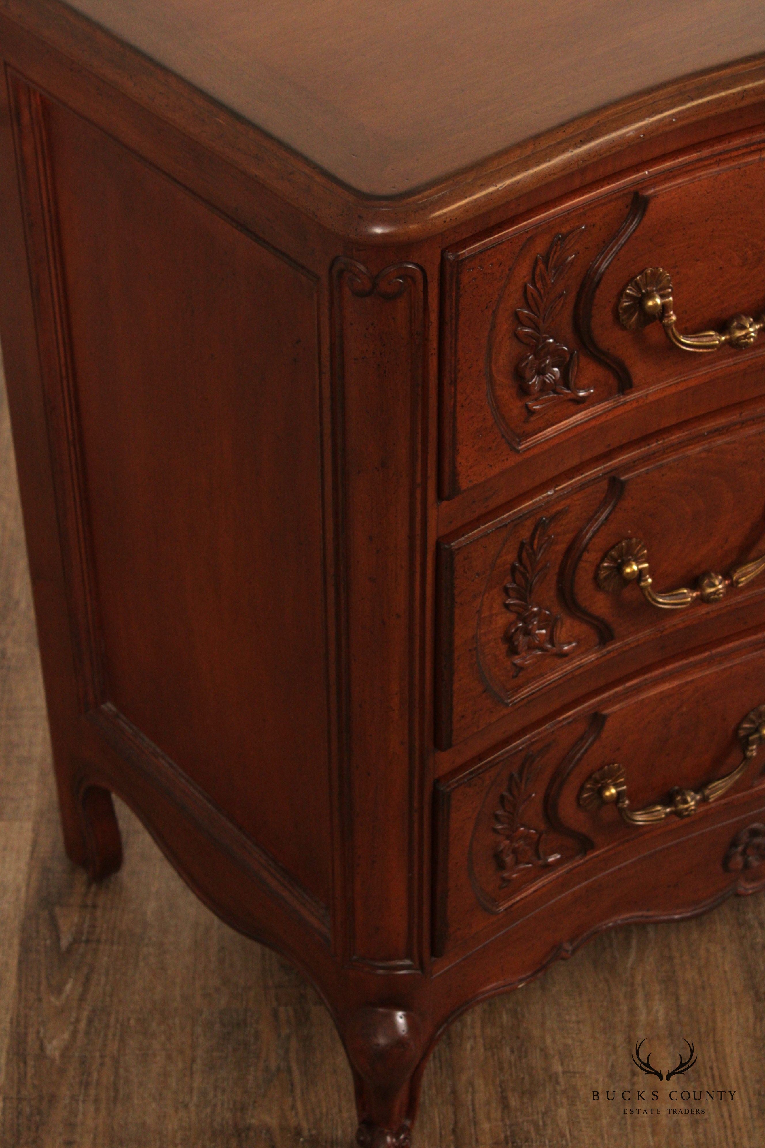 Auffray & Company French Louis XV Style Carved Fruitwood Chest Of Drawers