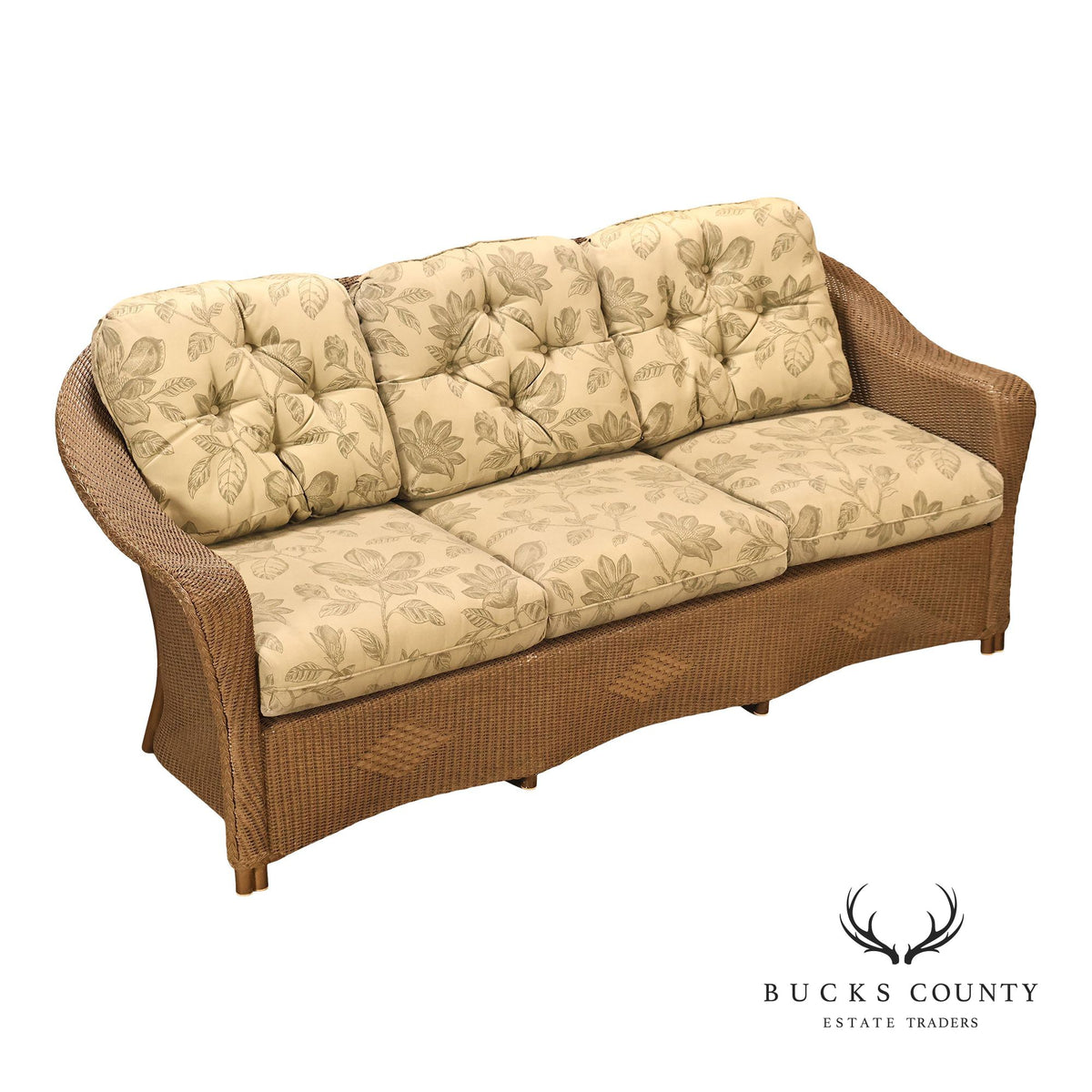 Lloyd Flanders Reflections All-Weather Lloyd Loom Wicker Sofa