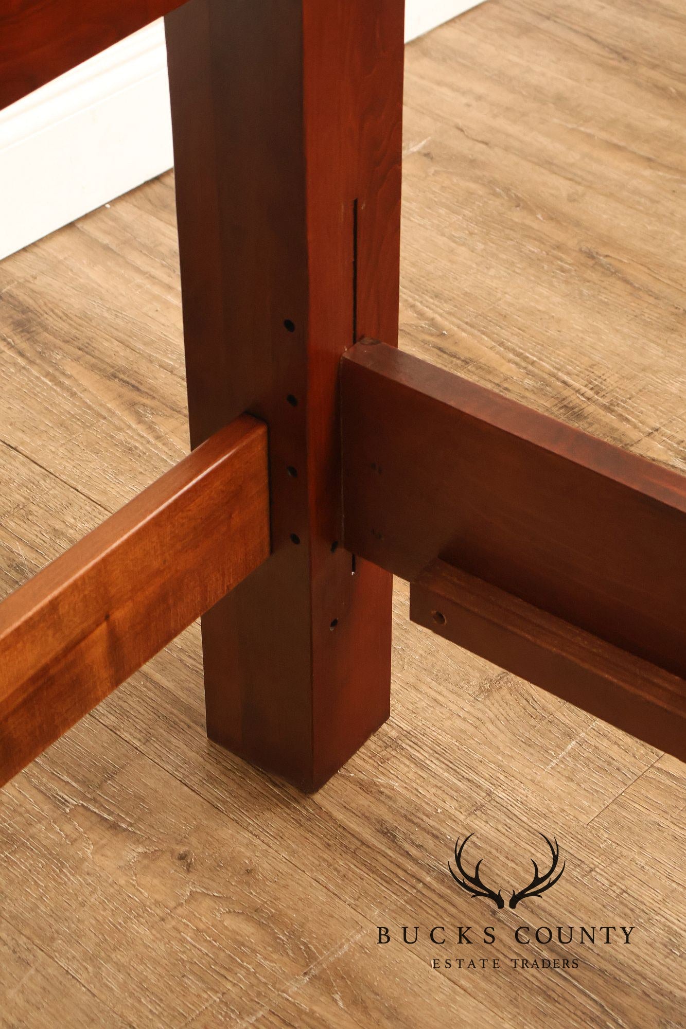 Pair Of Traditional Cherry Wood Twin Poster Beds