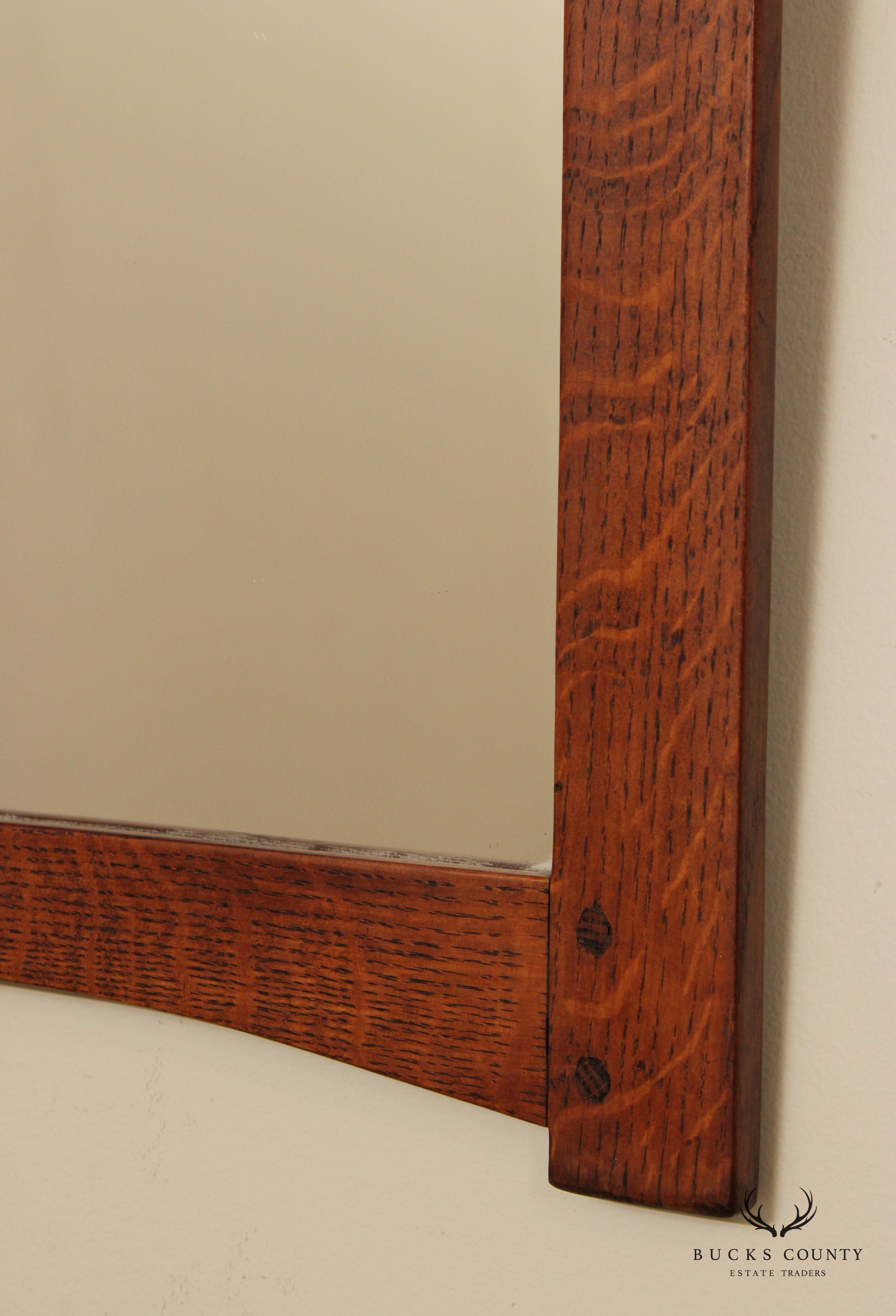 Mission Style Oak Wall Mirror