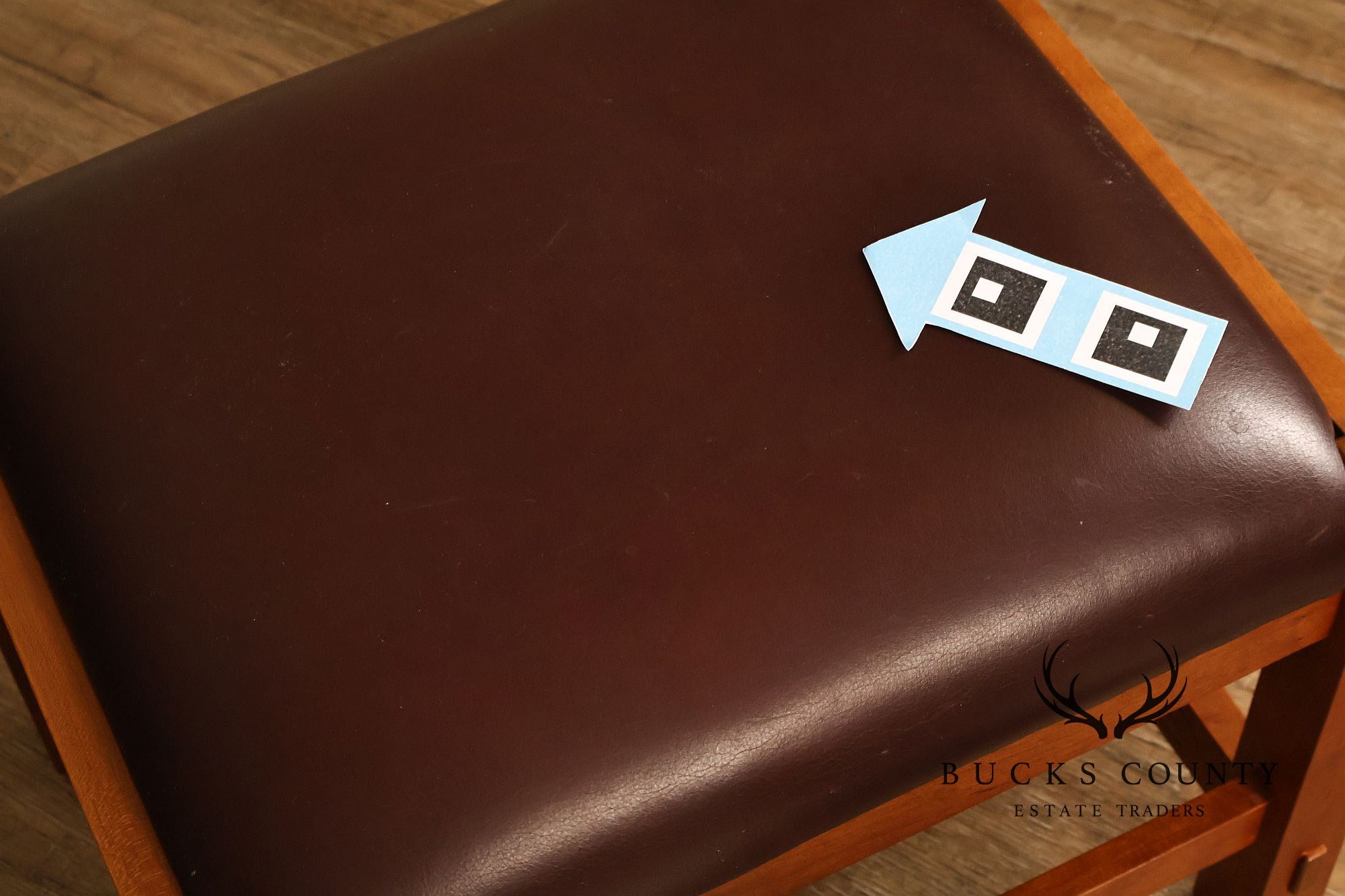 Stickley Mission Collection Cherry and Leather Footstool