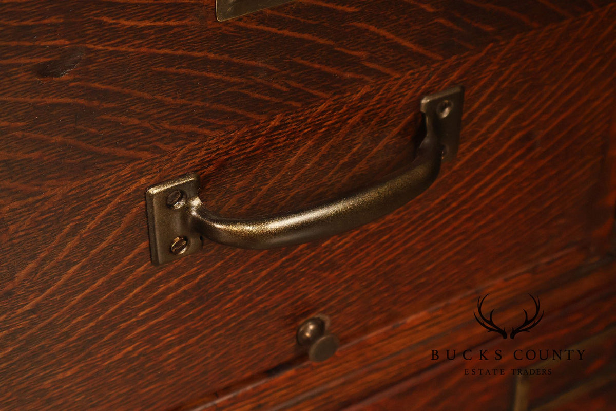 Antique Early 1900s Macey Oak Multi-Drawer Stacking Filing Cabinet
