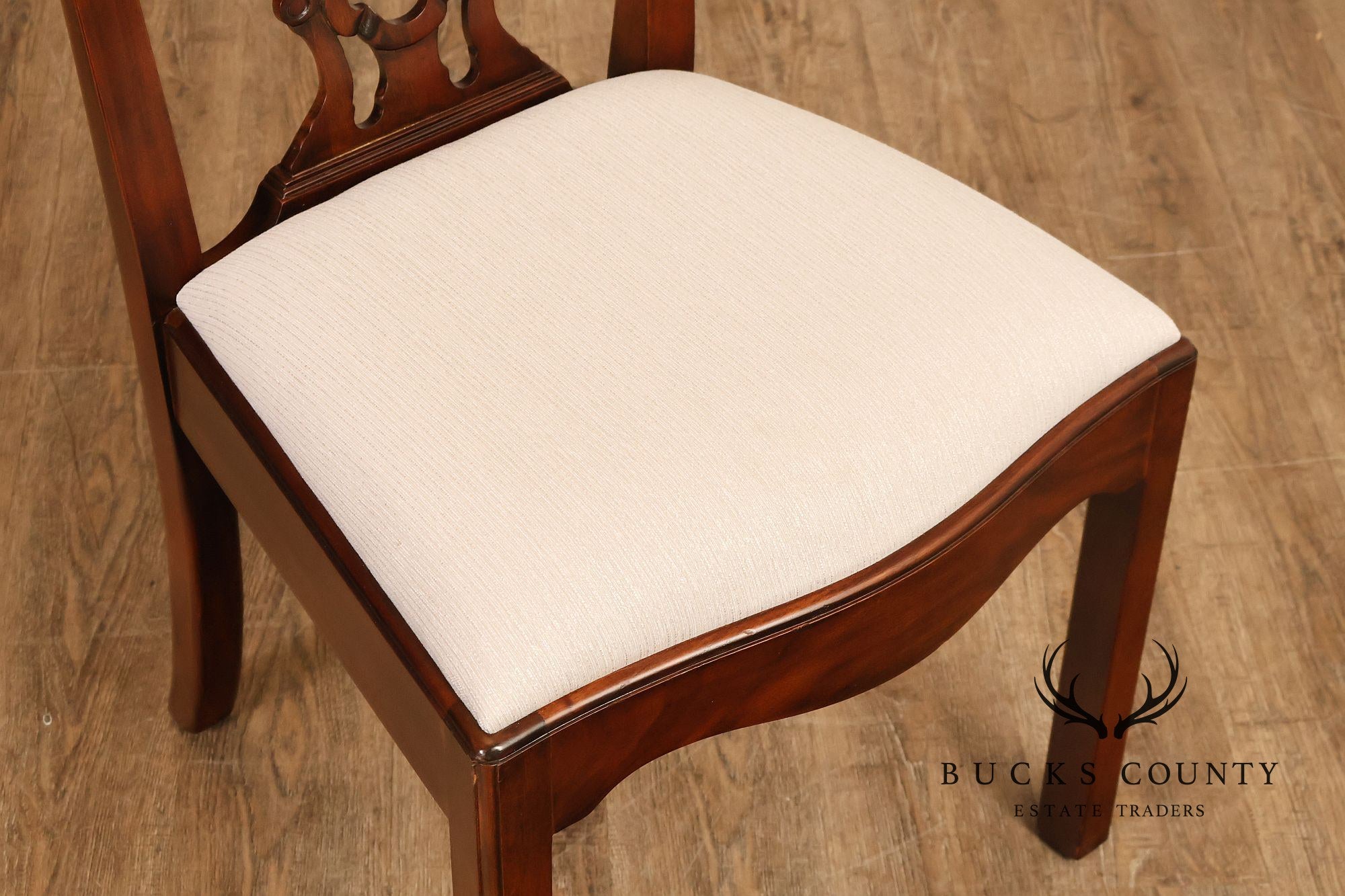 Maitland Smith Chippendale Style Set of Ten Mahogany Dining Chairs