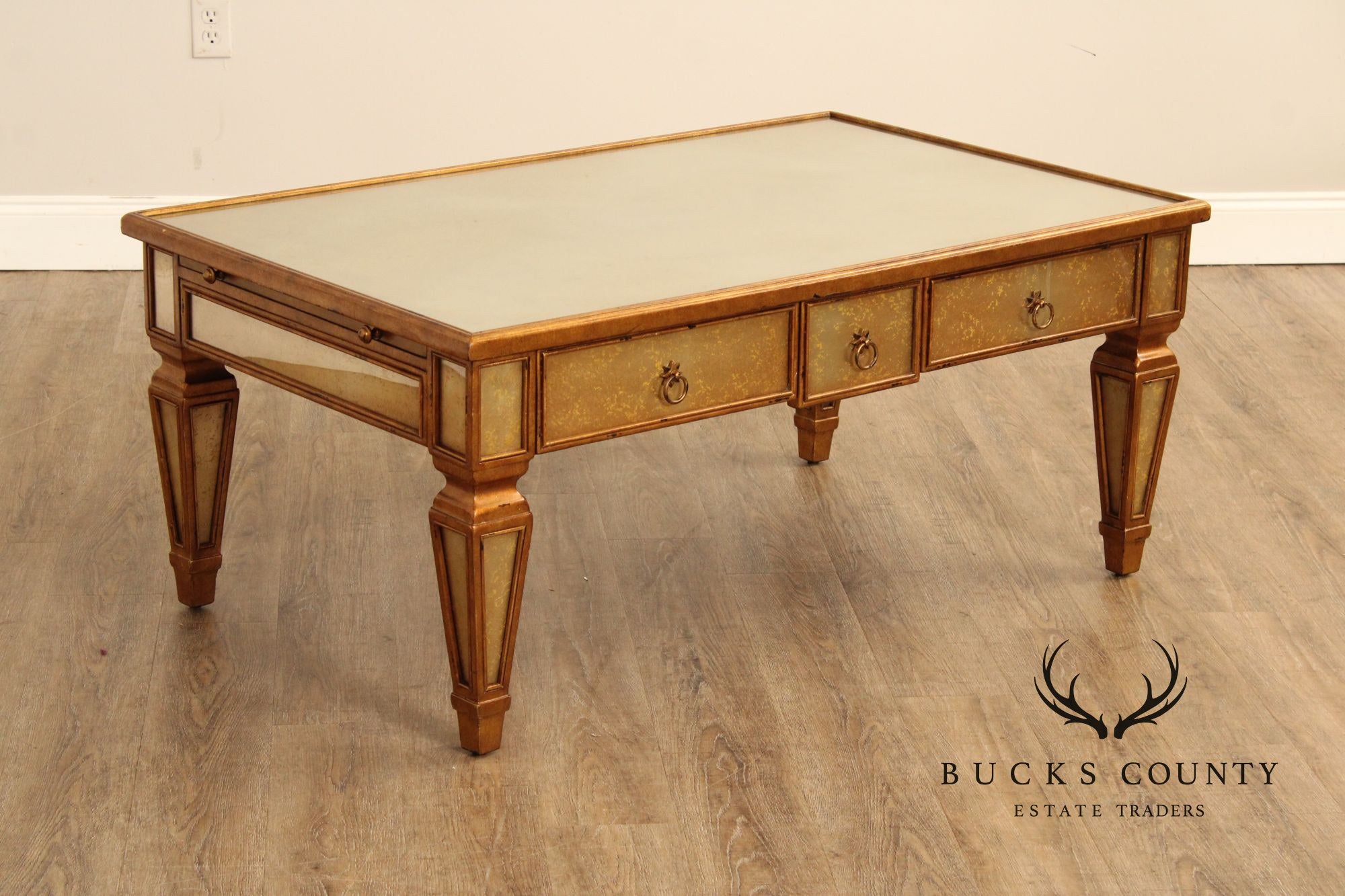 Theodore Alexander Neoclassical Style Eglomise Coffee Table