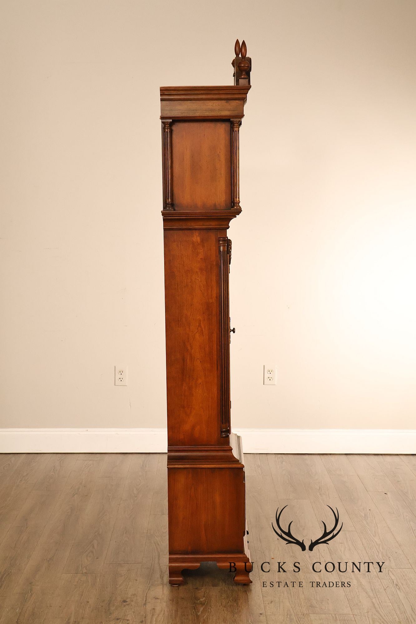 Howard Miller Chippendale Style Cherry Grandfather Grandmother Clock