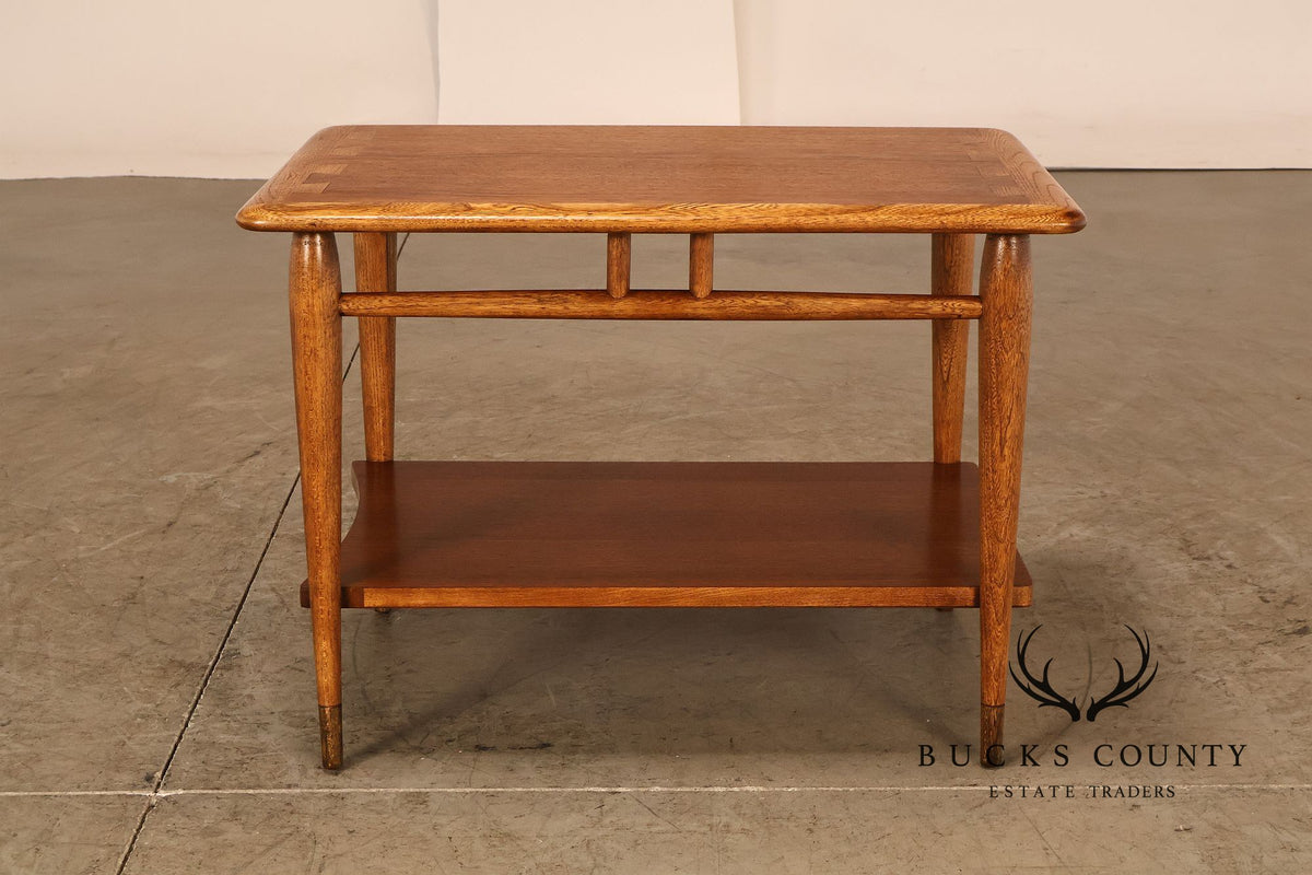 Lane 'Acclaim' Mid Century Modern Walnut and Oak End Table
