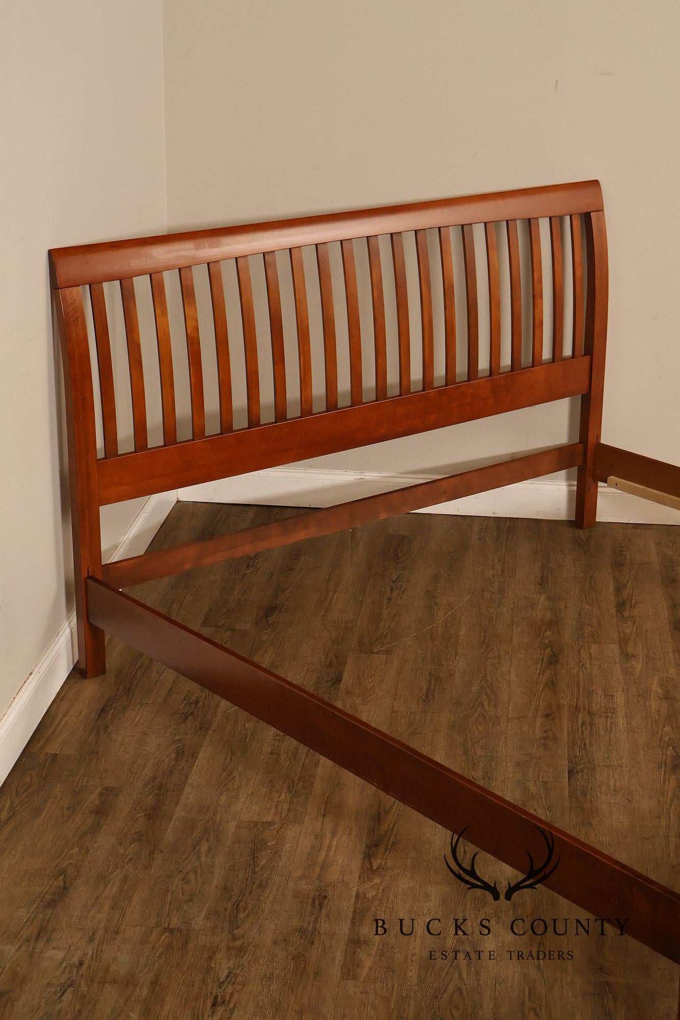 Kincaid Furniture Mission Style Cherry Slatted  King Size Sleigh Bed