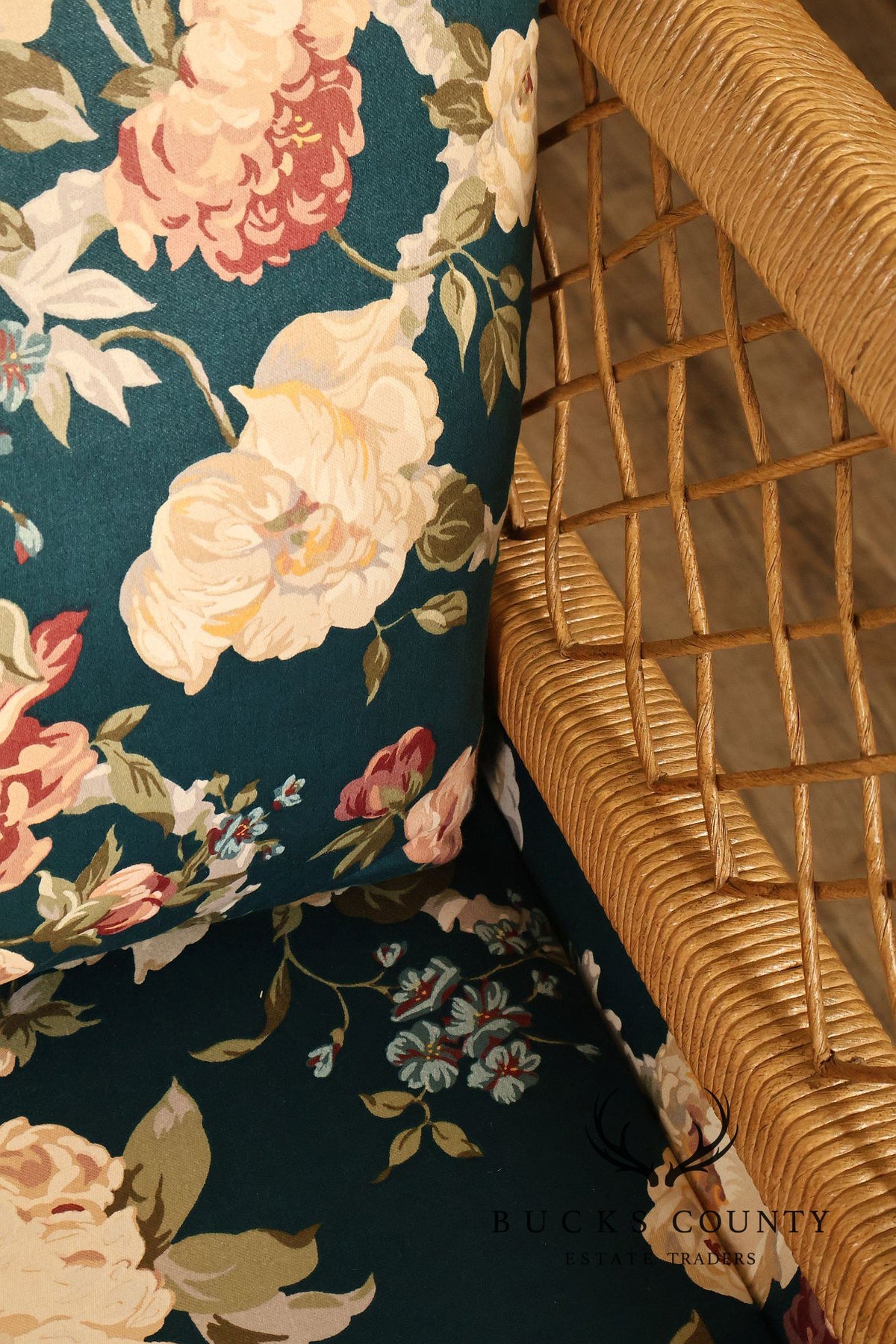 Lexington Henry Link Furniture Upholstered Wicker Loveseat