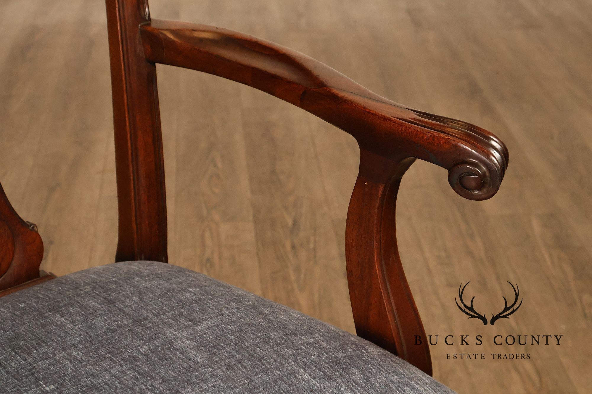 Councill Chippendale Style Vintage Set of Six Mahogany Dining Chairs