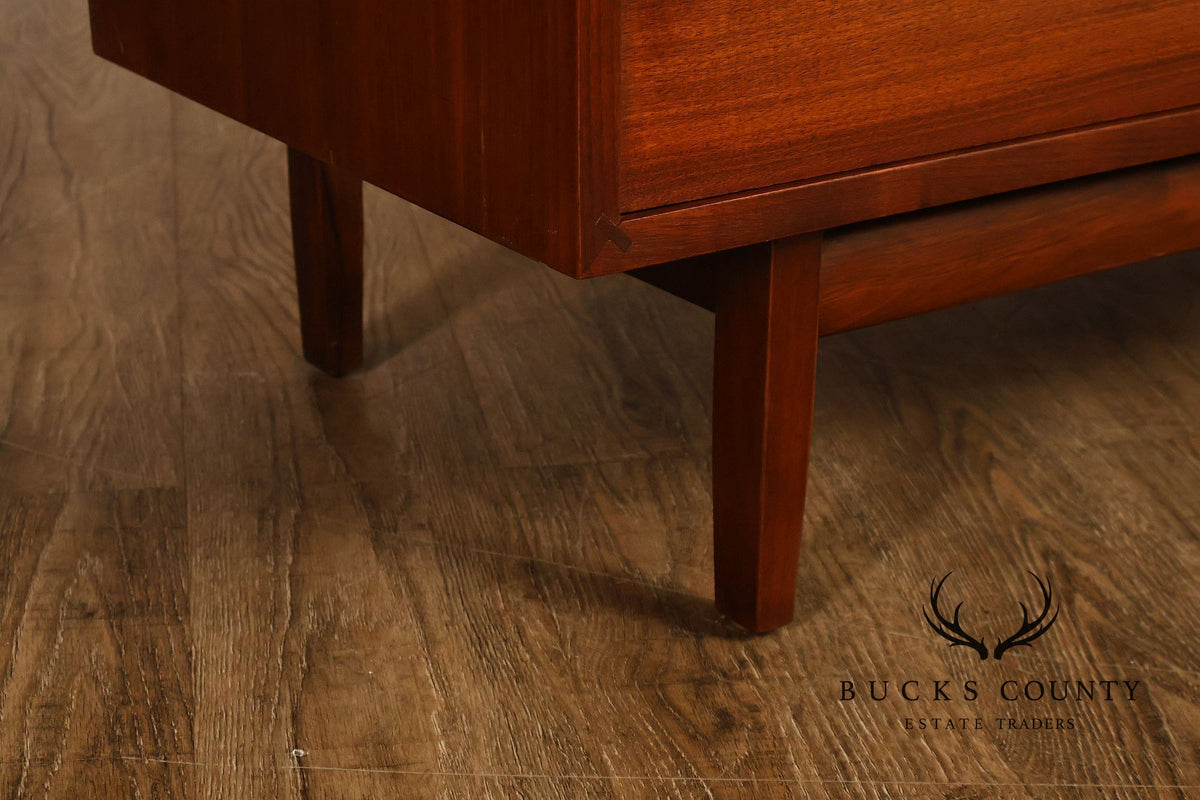 Calvin Mid Century Modern Cane Door Teak Dresser
