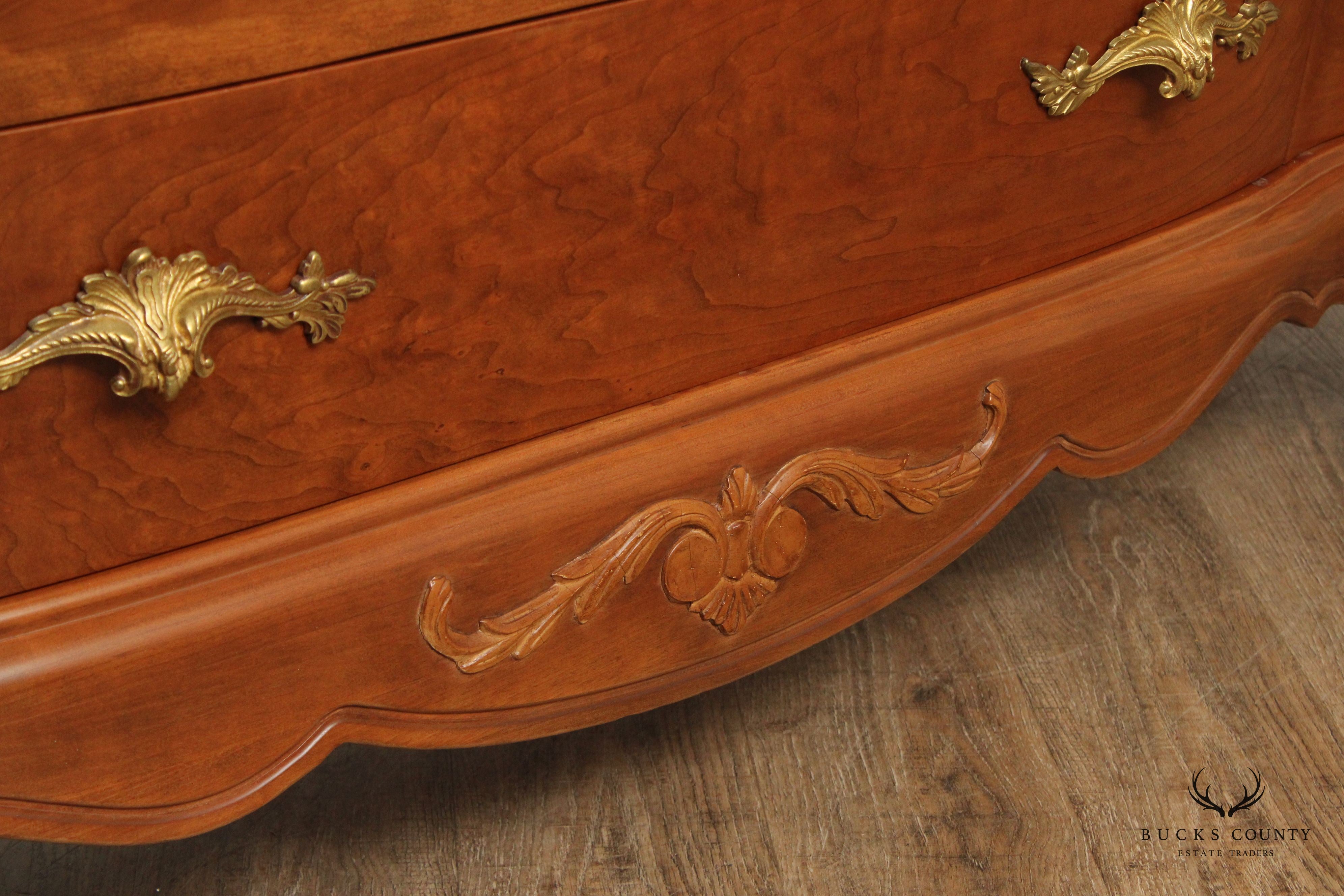 FRENCH LOUIS XV ROCOCO STYLE BOMBE TRIPLE DRESSER