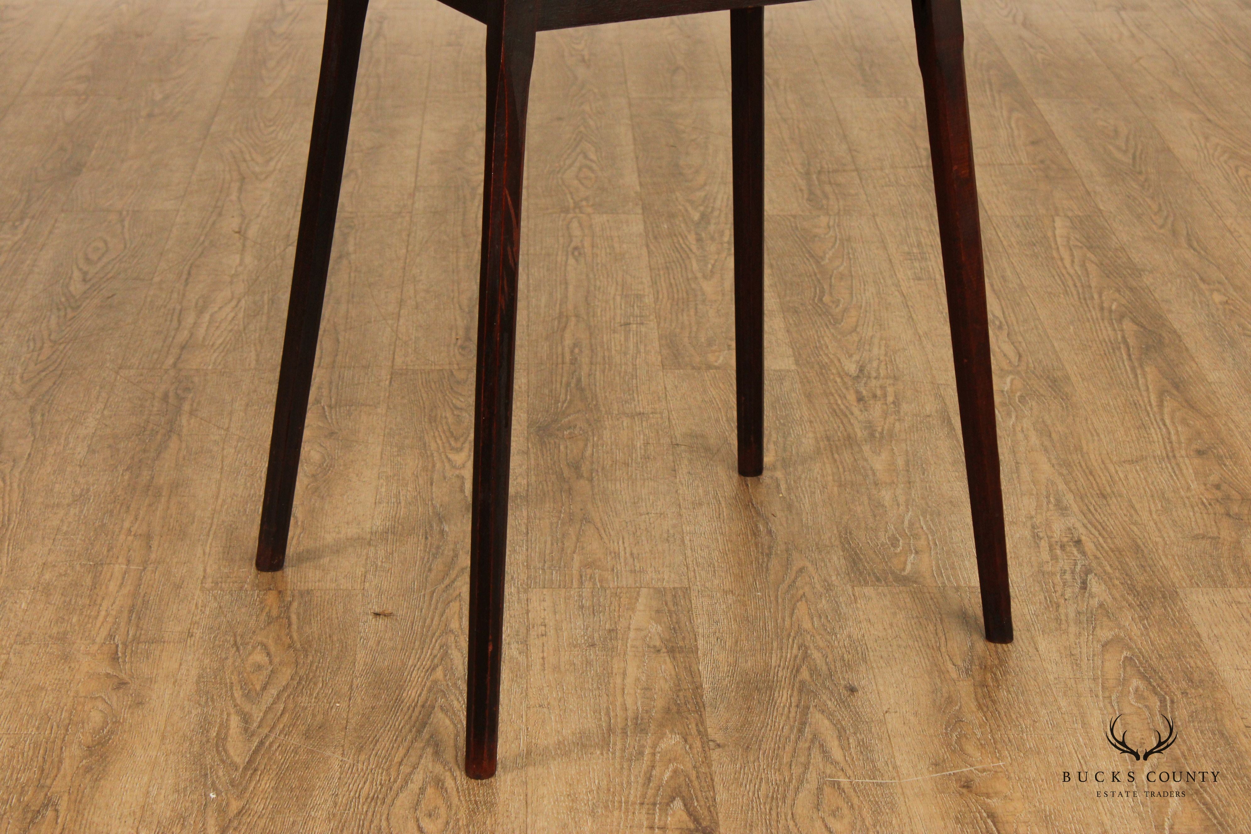 Antique Federal Style Walnut Pencil Leg Side Table