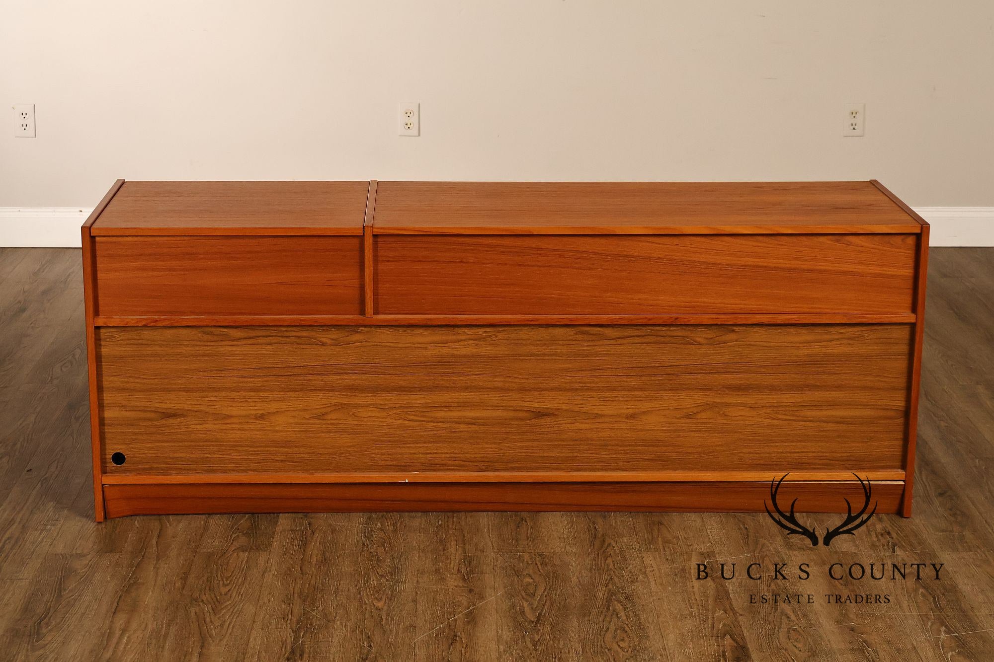 Danish Modern Teak Media Console Cabinet