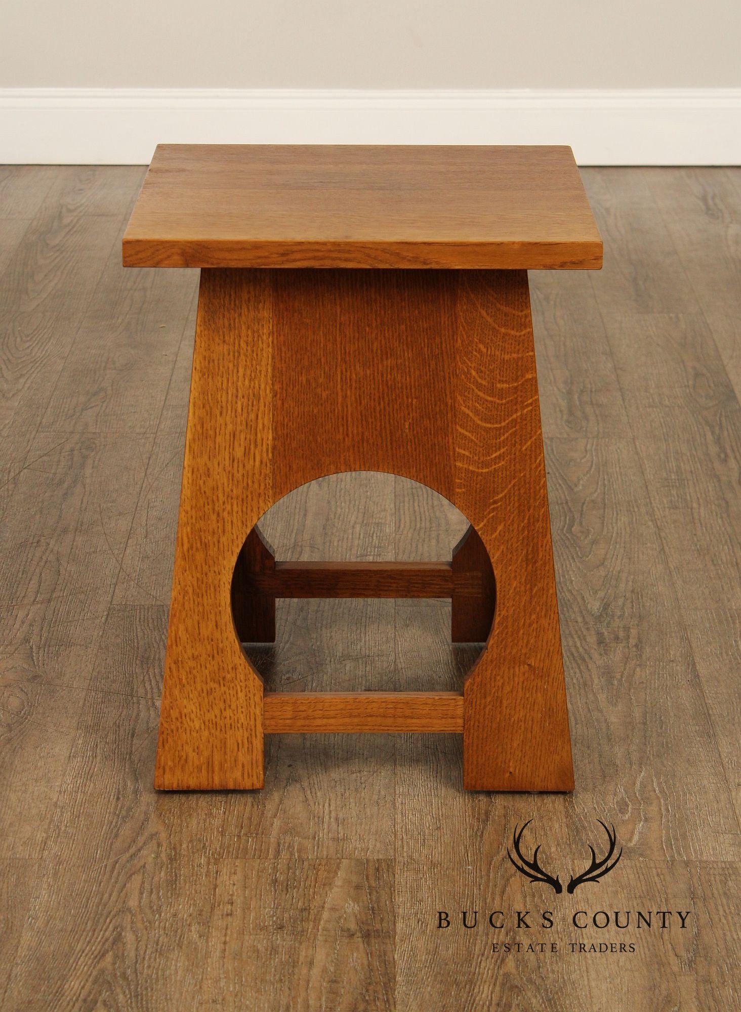 Stickley Mission Collection Oak Roycroft Tabouret