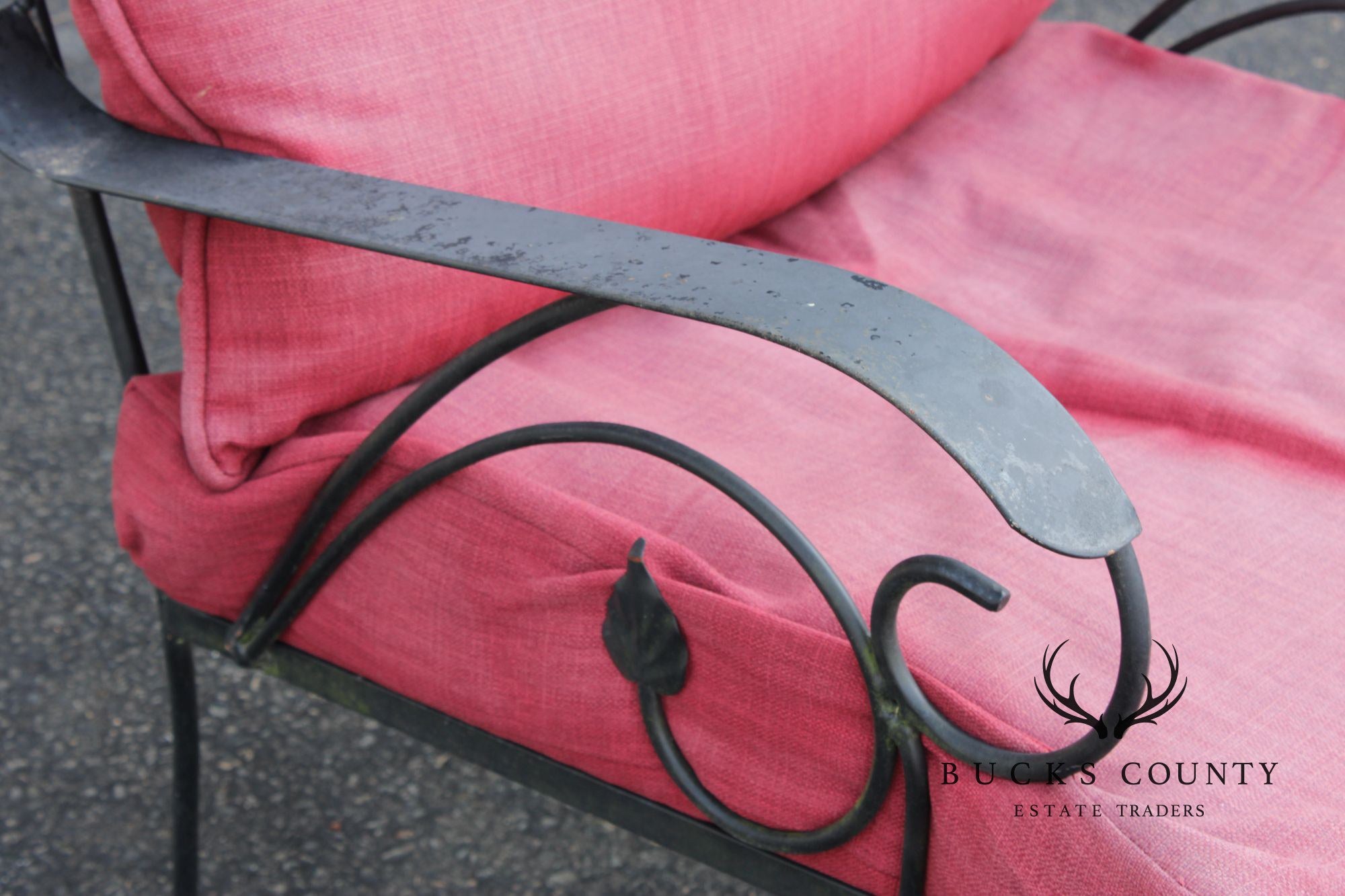 Vintage Wrought Iron Patio Or Garden Lounge Chair