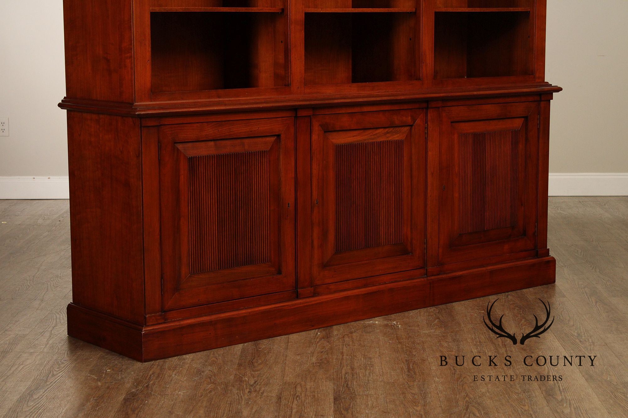 Italian Fiorini Two-Part Bookcase Library Cabinet