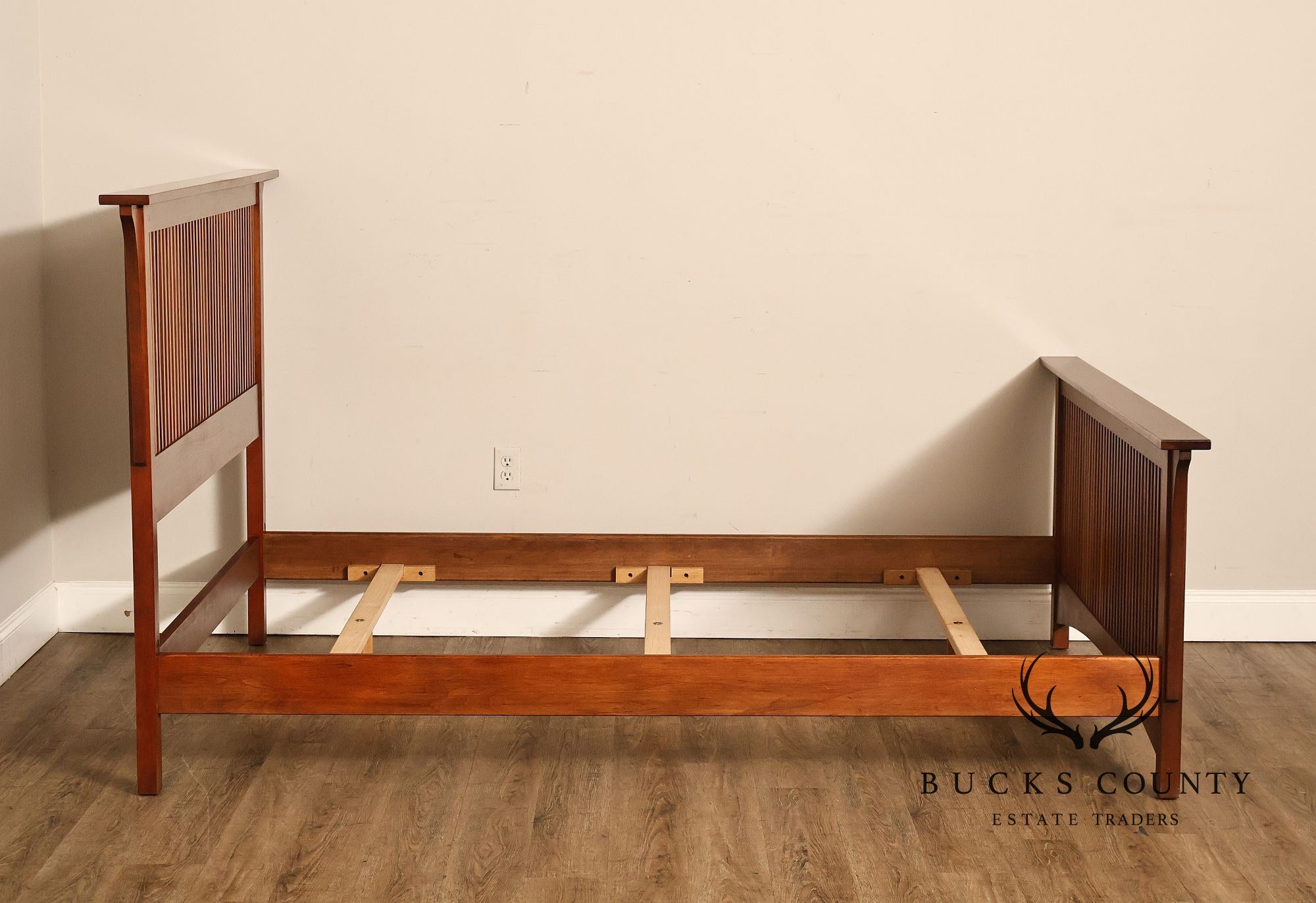 Stickley Mission Collection Queen Size Cherry Spindle Bed