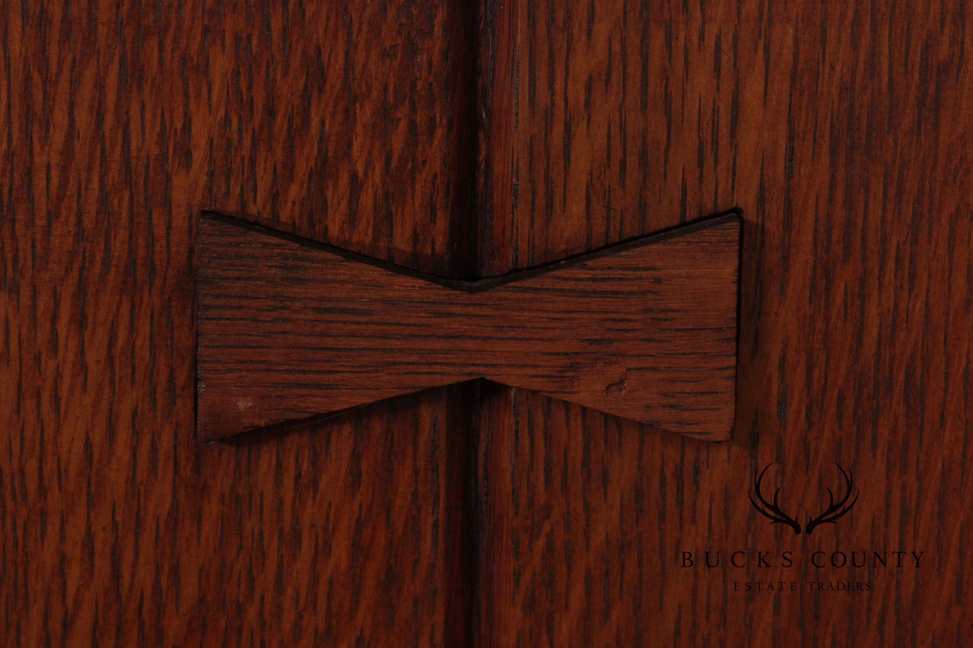 Mission Style Oak Three-Panel Screen