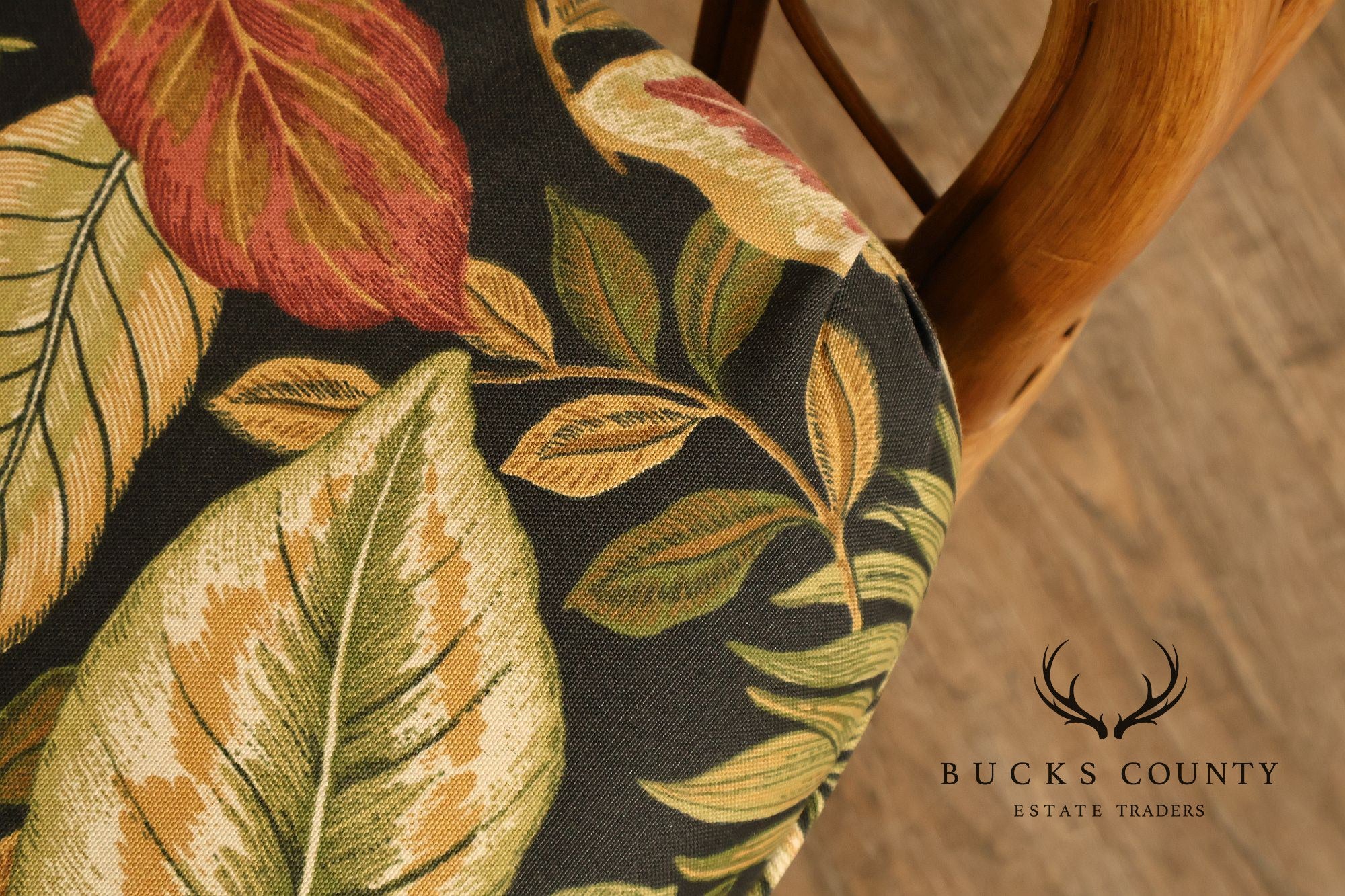 Lane Venture Wicker Lounge Chair With Tropical Upholstery