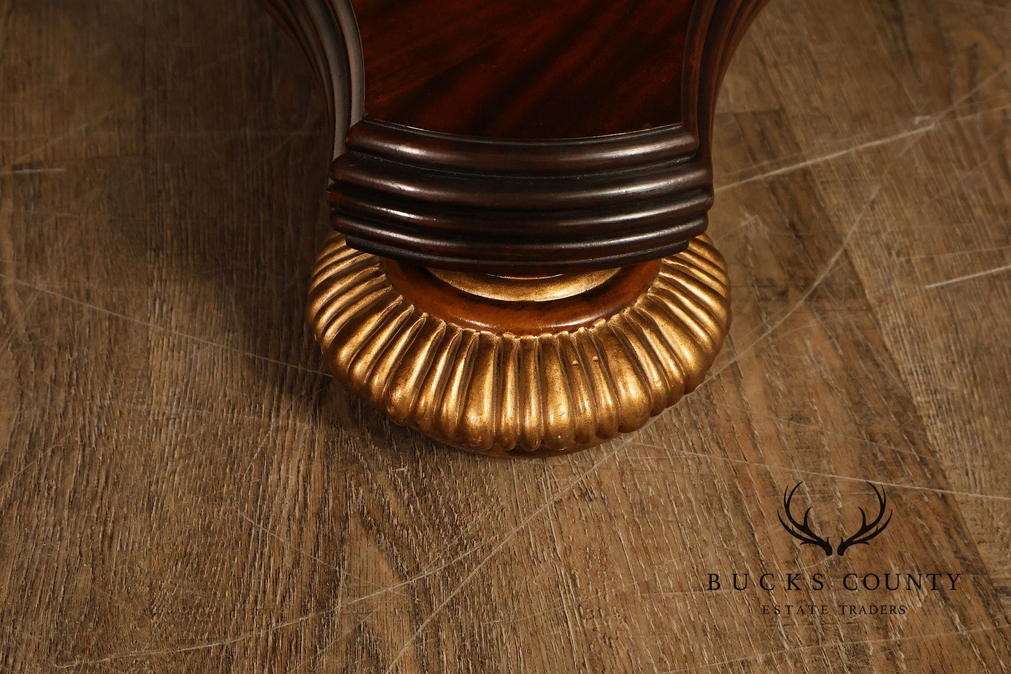 English Regency Style 48" Round Mahogany Center Table