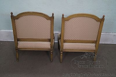 Quality Pair of French Louis XV Style Painted Slipper Chairs