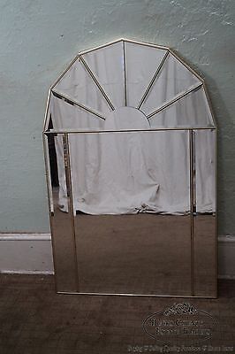 Contemporary Pair of Arch Top Beveled Mirrors