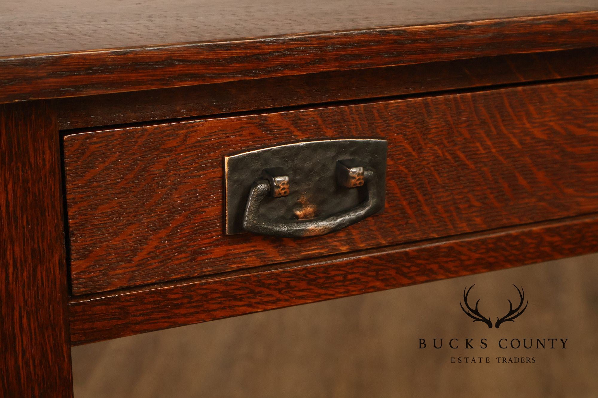 Stickley Mission Collection Oak Spindle Library Desk