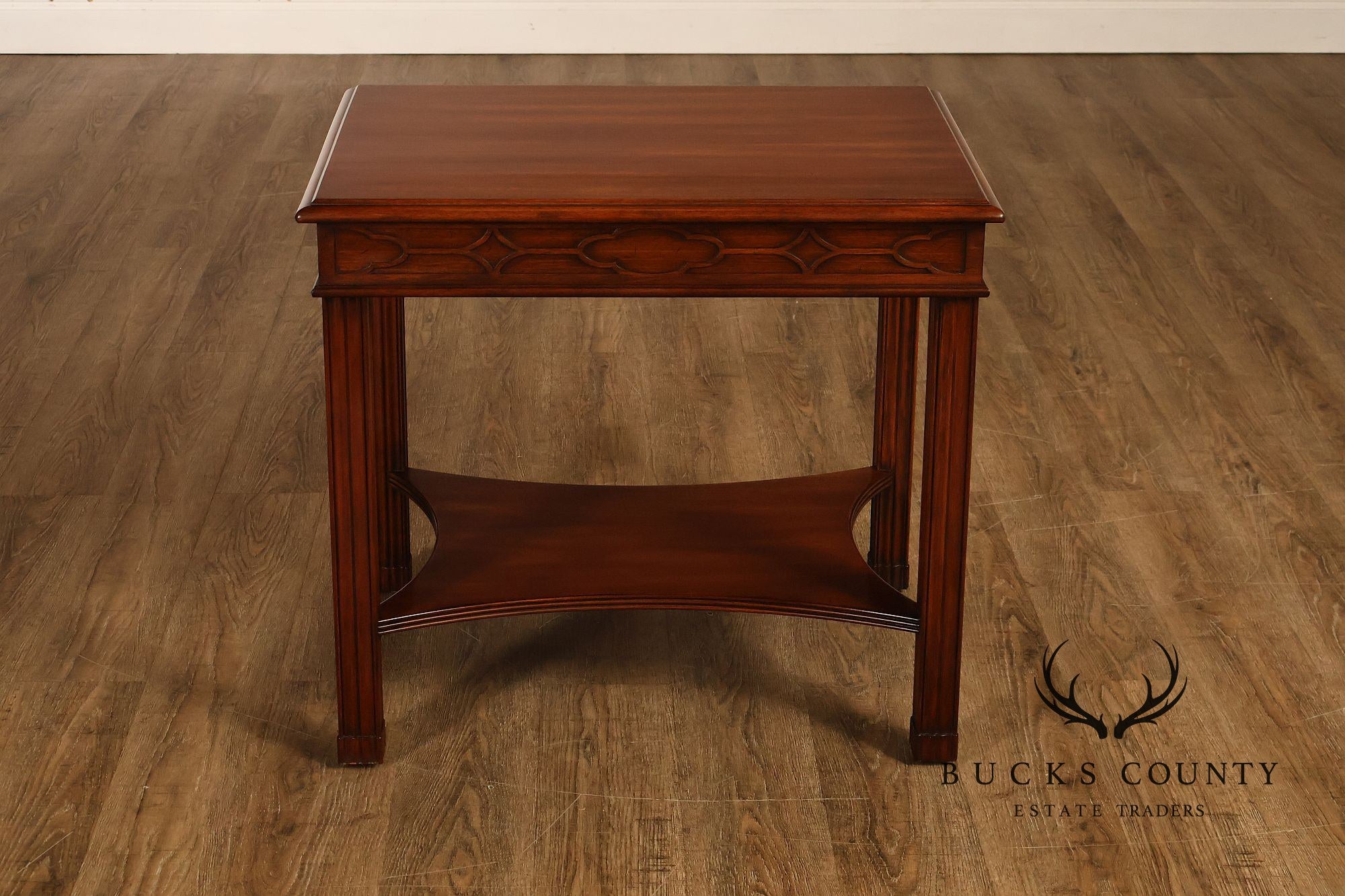 Henkel Harris Georgian Style Pair of Mahogany Side Tables