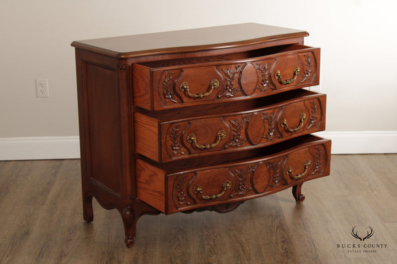 Auffray & Company French Louis XV Style Carved Fruitwood Chest Of Drawers