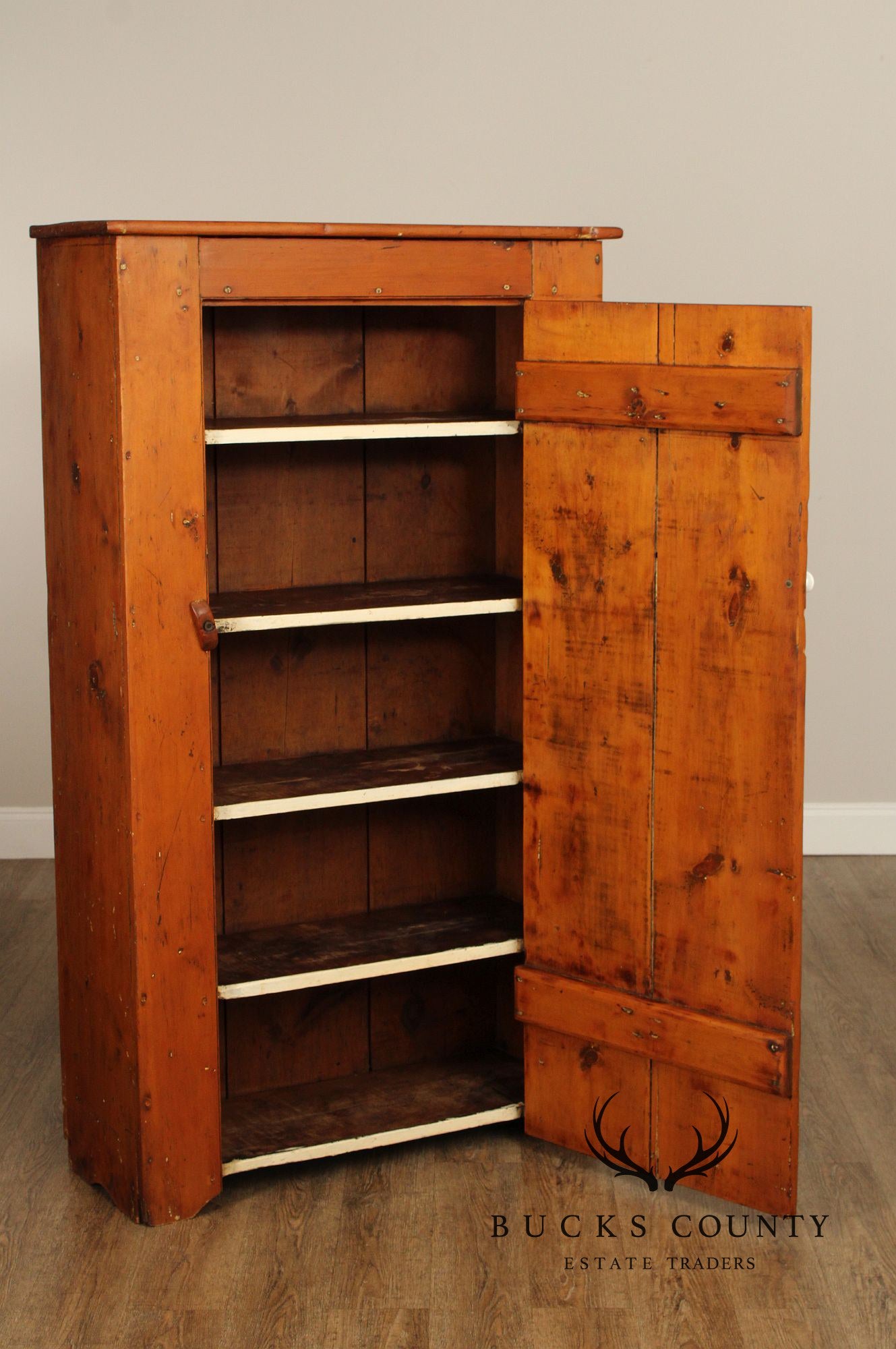 Antique Primitive Farmhouse Pine Jelly Cupboard