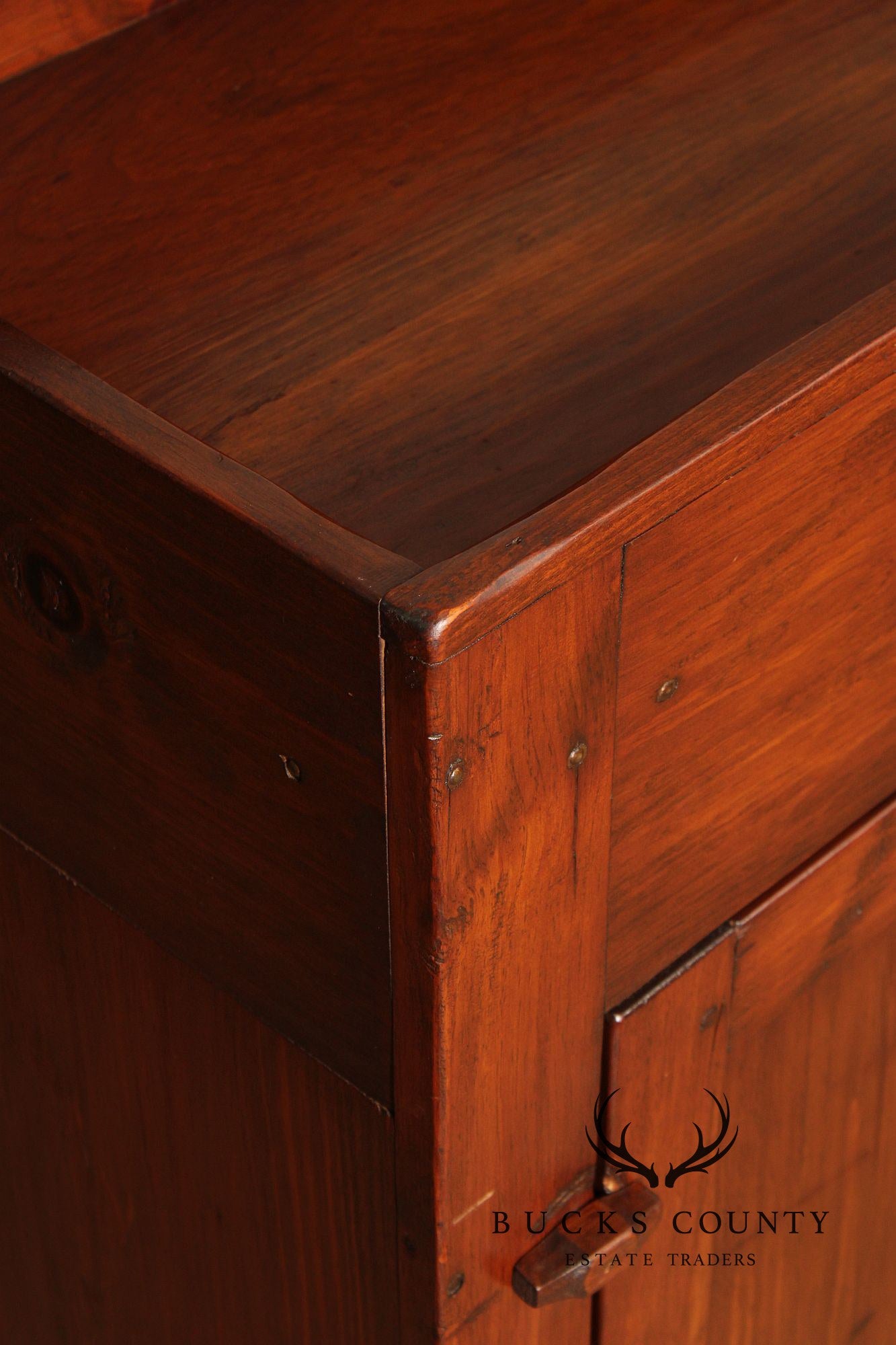 B. Delin Farmhouse Style Pine Drysink Cabinet