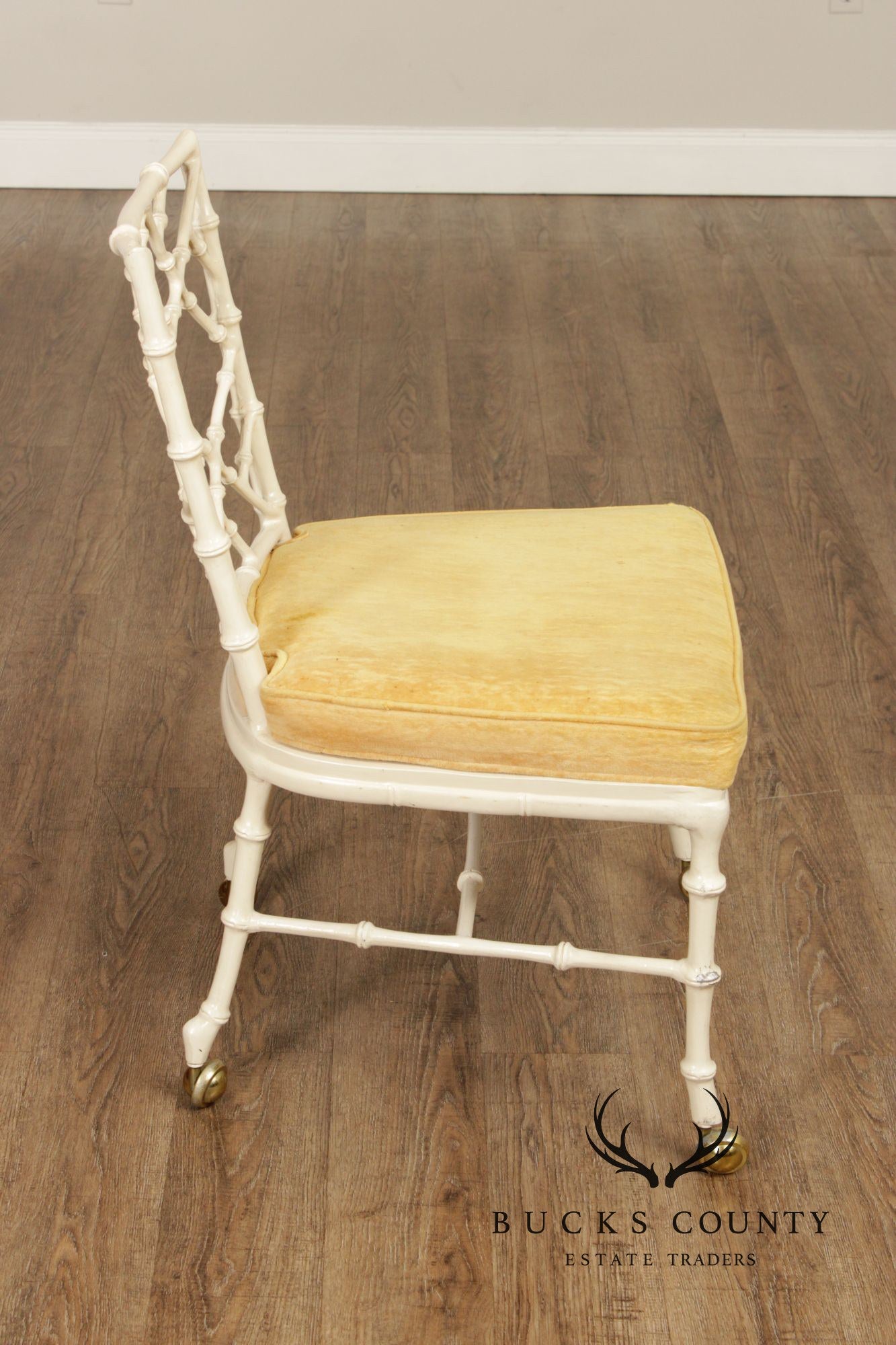 Kessler Industries Hollywood Regency Faux Bamboo Set of Four Painted Dining Chairs
