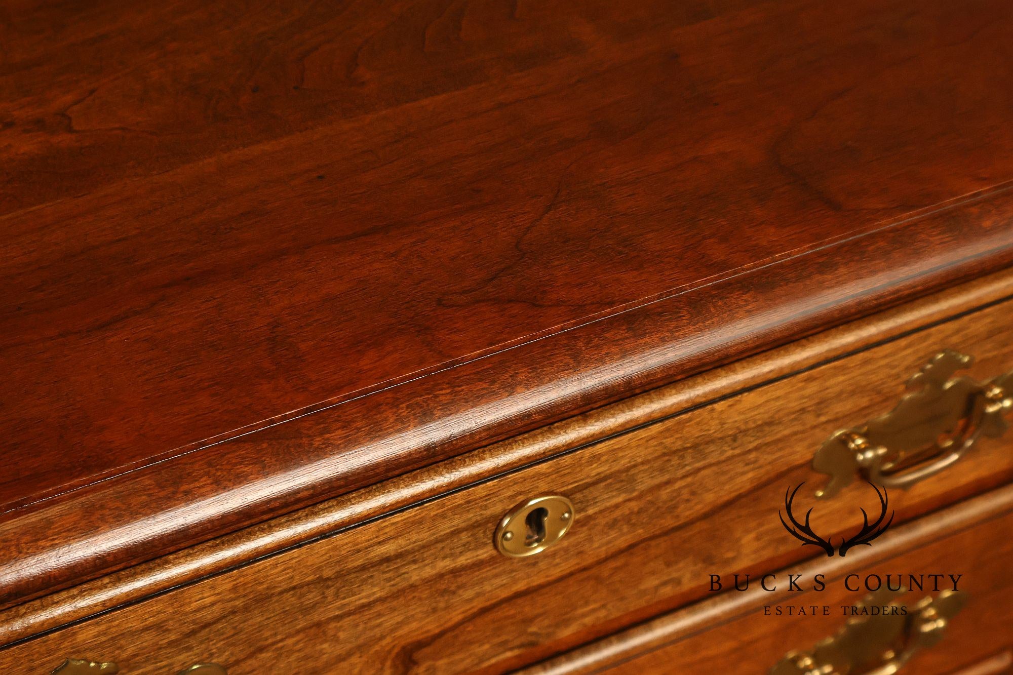 Custom Crafted Queen Anne Style Cherry Silver Chest On Frame