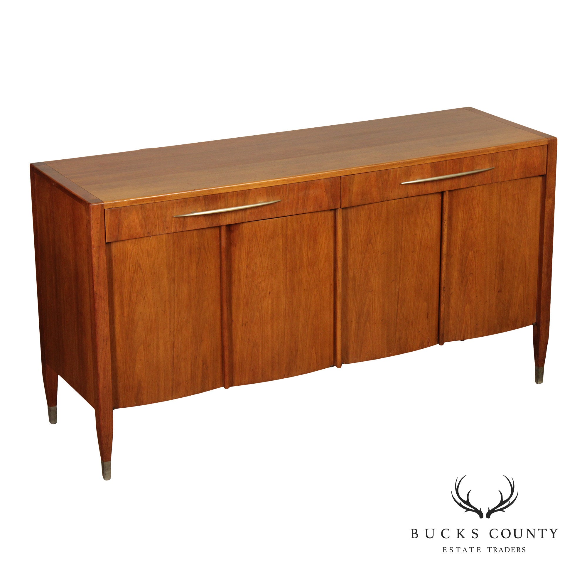 Milling Road by Baker Mid-Century Modern Walnut Credenza Sideboard