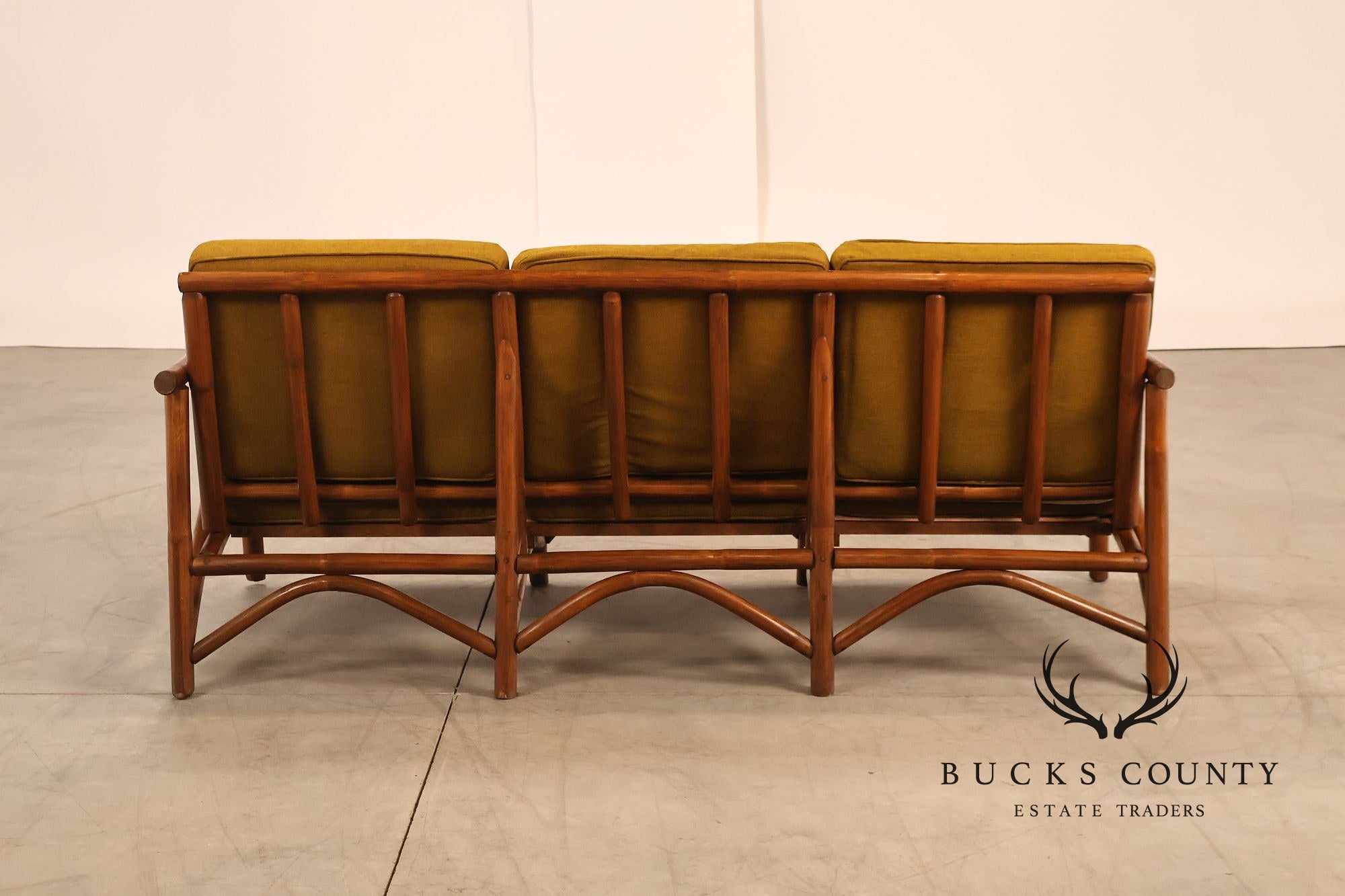 Vogue Coastal Vintage Rattan Bamboo Sofa