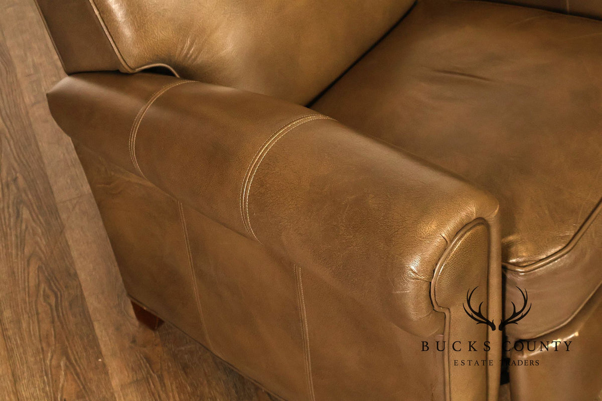 Ethan Allen Contemporary Leather Recliner Armchair