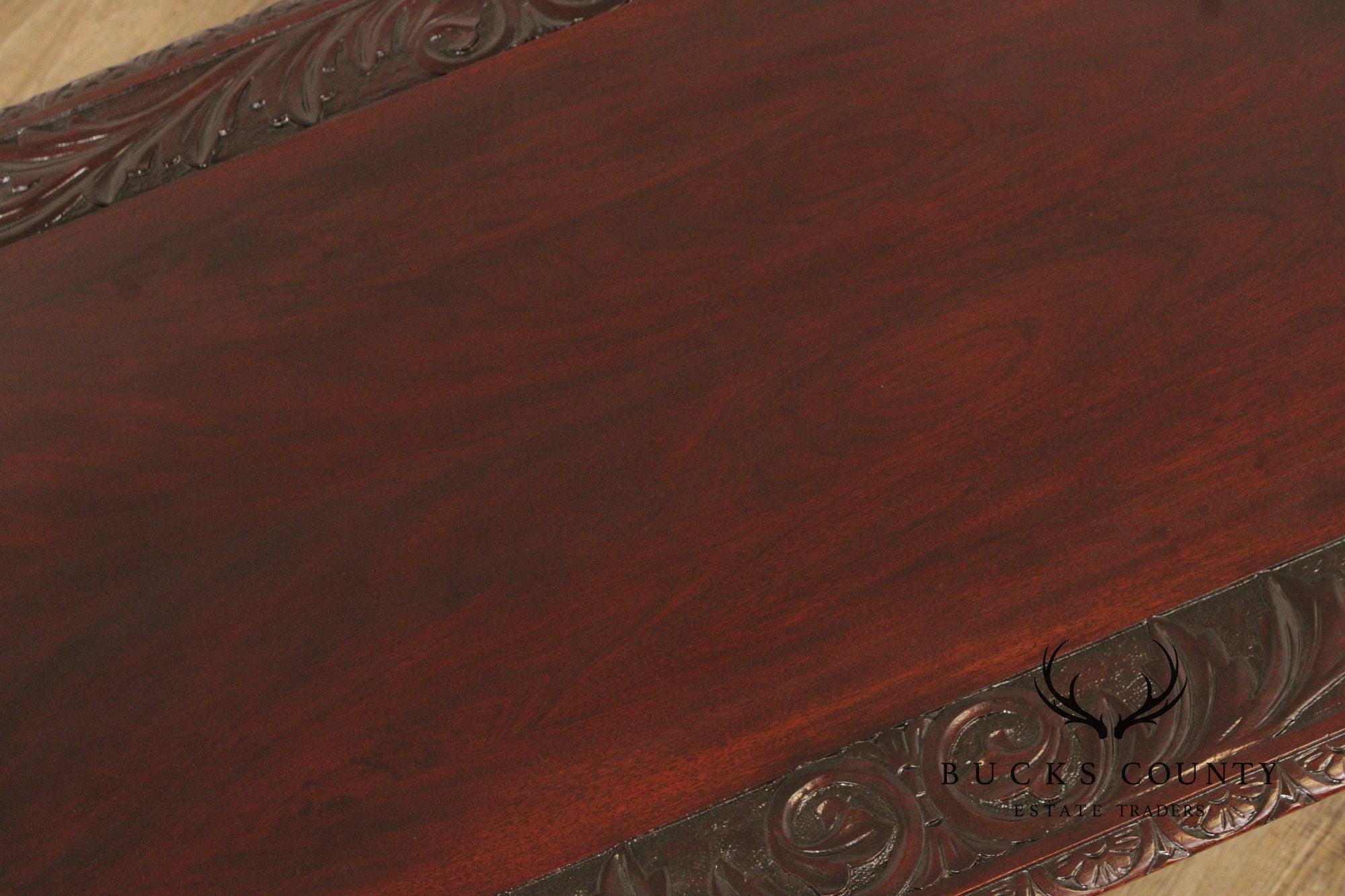 Antique Victorian Carved Mahogany Partners Desk