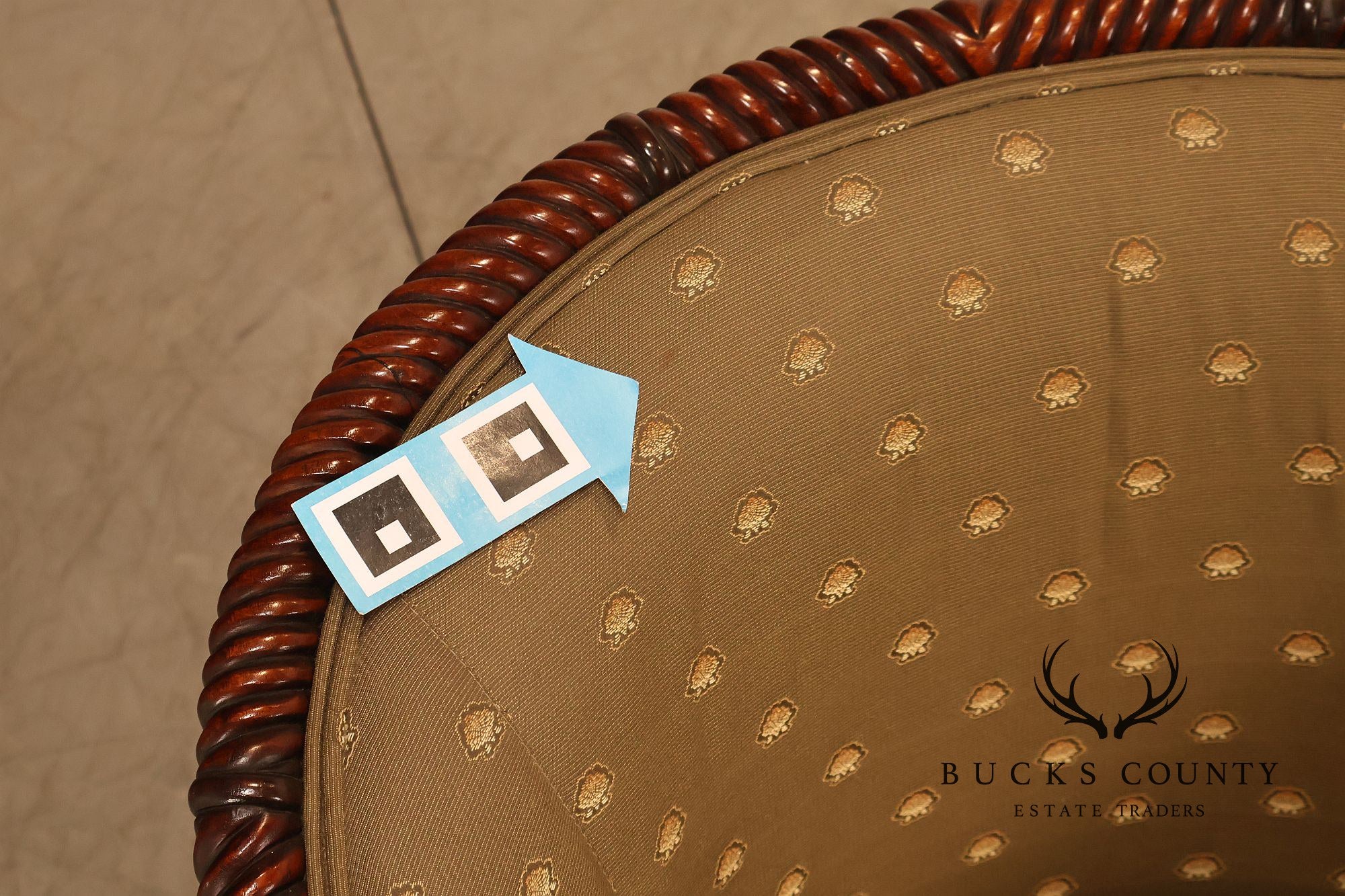 Highland House For Harrods Pair Of Mahogany Neoclassical Lounge Chairs
