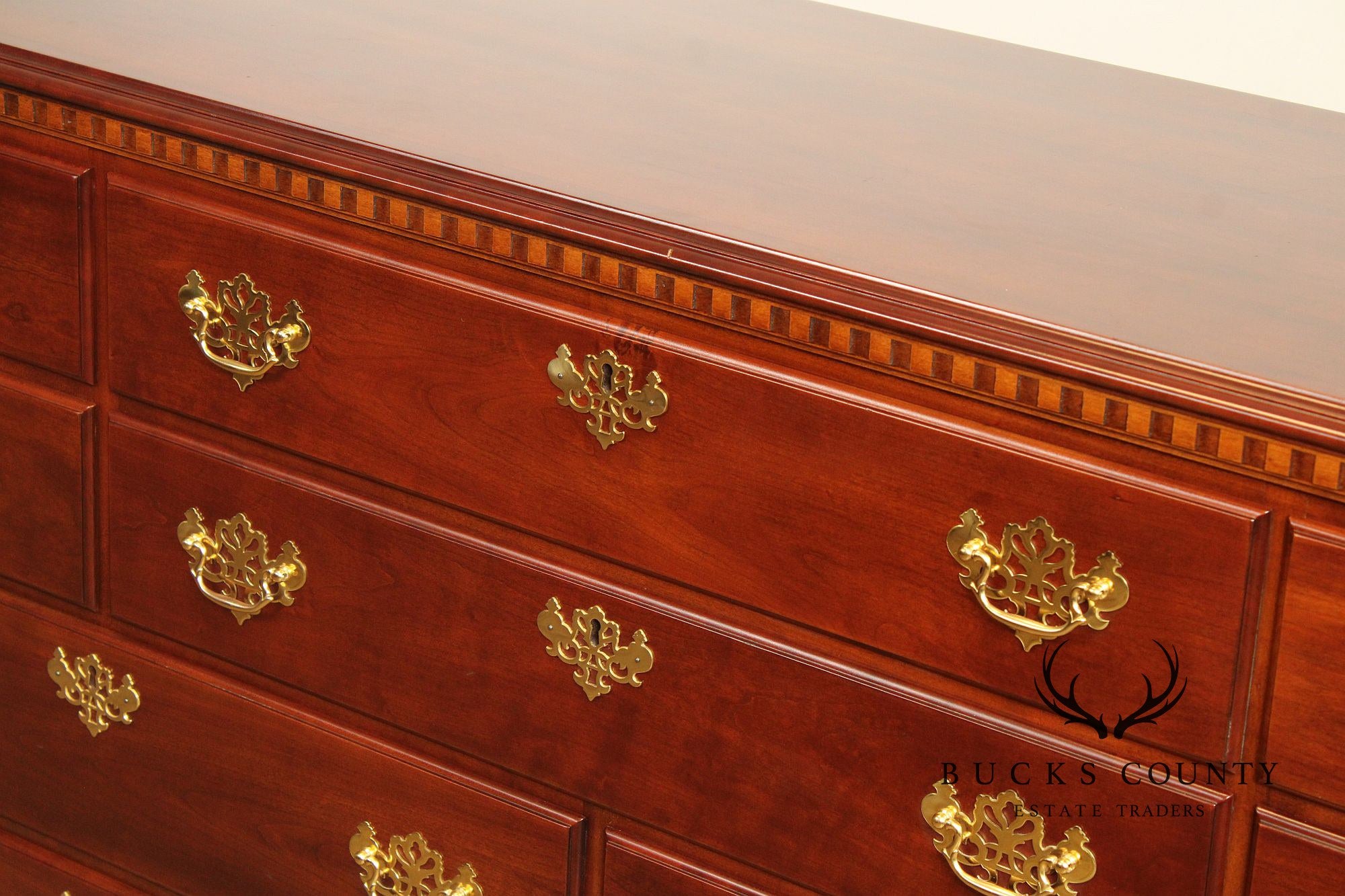 Statton Georgian Style Cherry Long Dresser