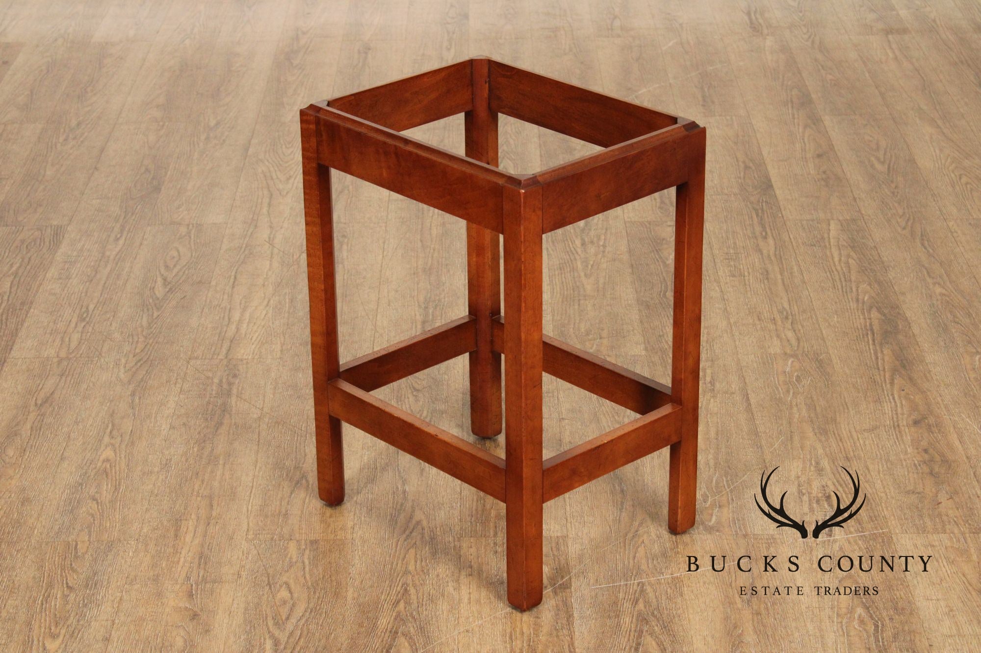 Chippendale Style Pair of Cherry Butler Tray Side Tables