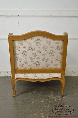 French Louis XV Custom Upholstered Carved Frame Wide Seat Bergere Lounge Chair