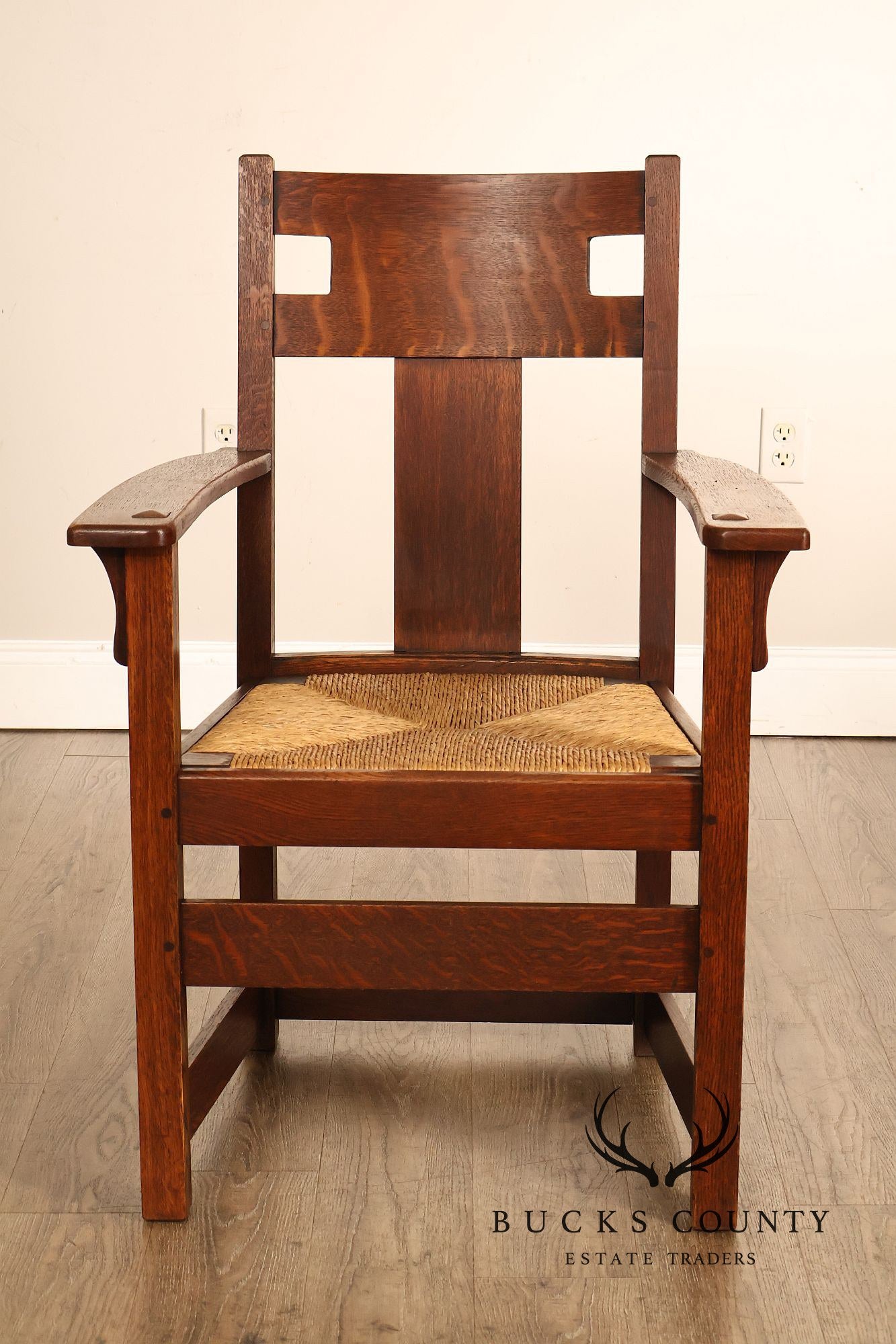 Limbert Antique Mission Oak Arts & Crafts Armchair