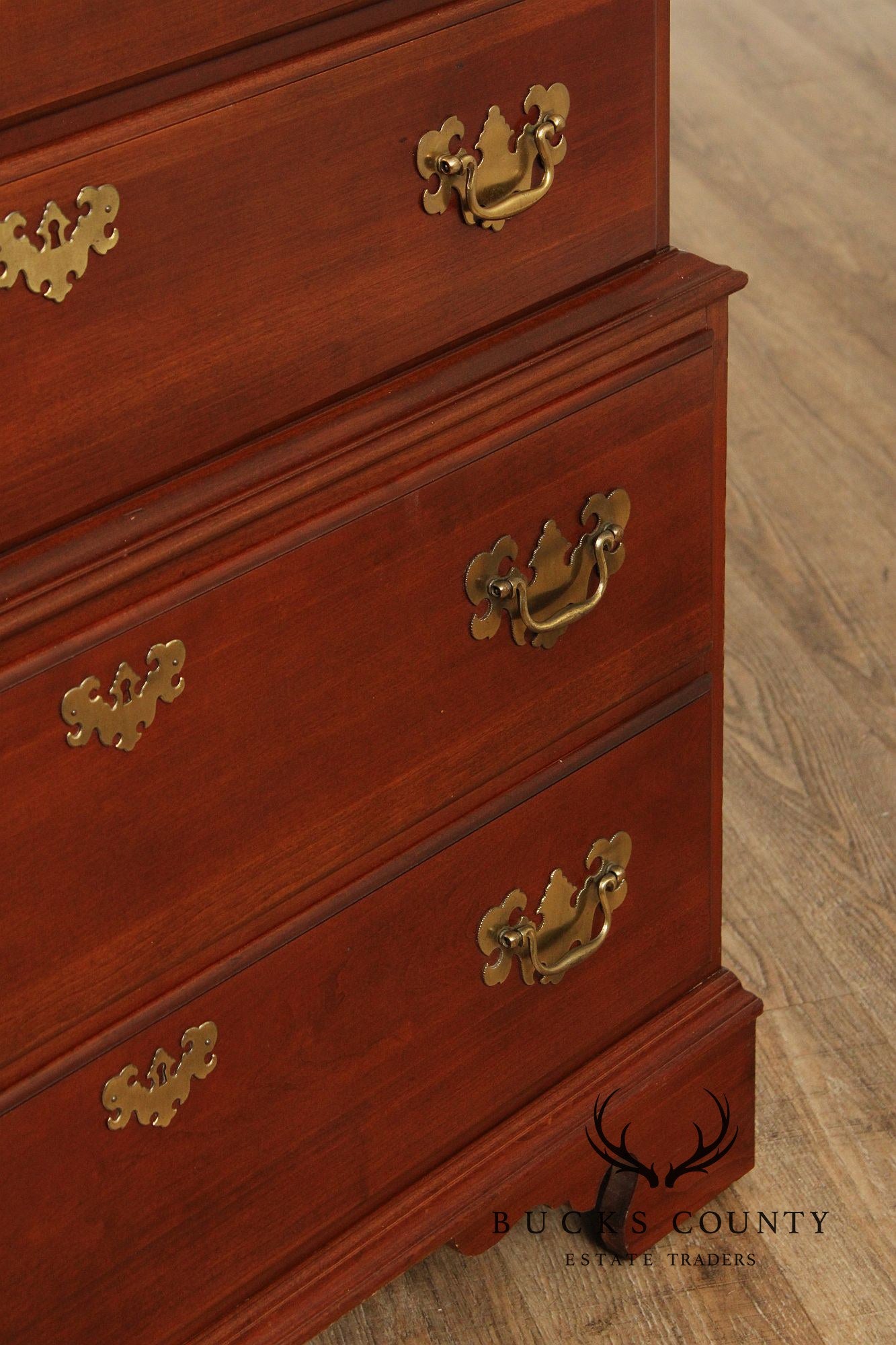 Pennsylvania House Chippendale Style Cherry Chest on Chest