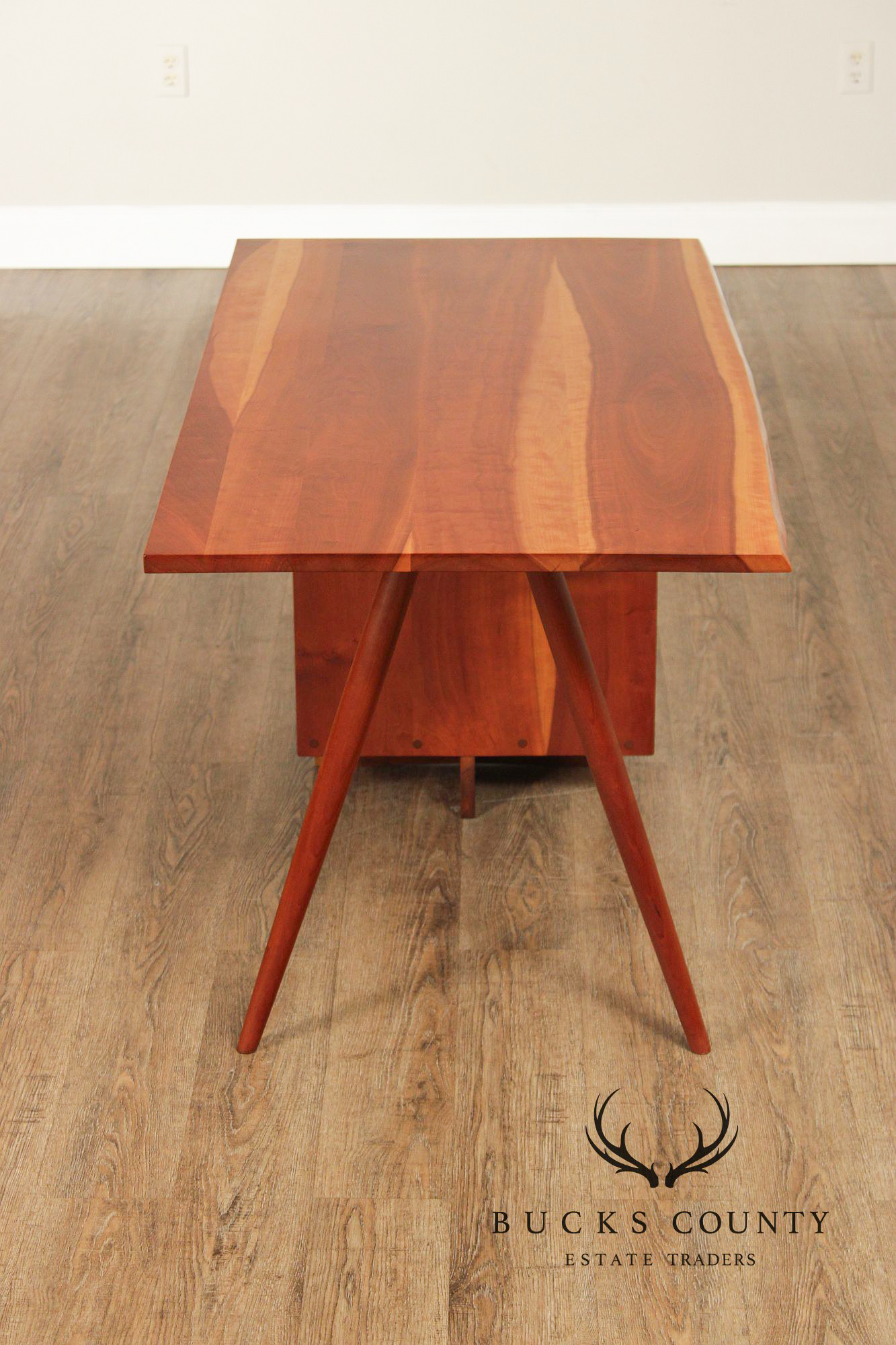George Nakashima Single Pedestal Cherry Writing Desk