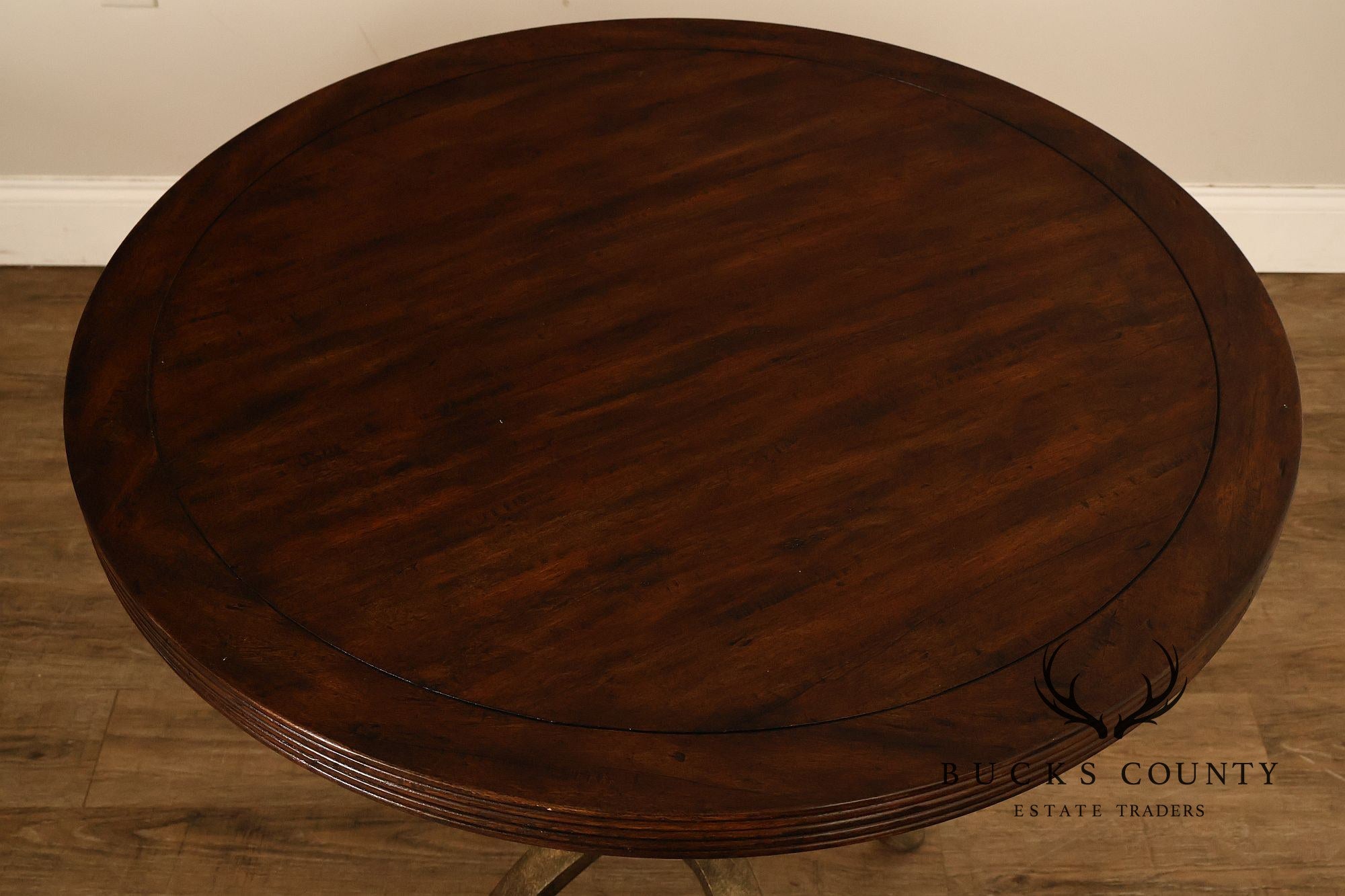 Theodore Alexander Pair Of Round L'Usine Bistro Accent Tables