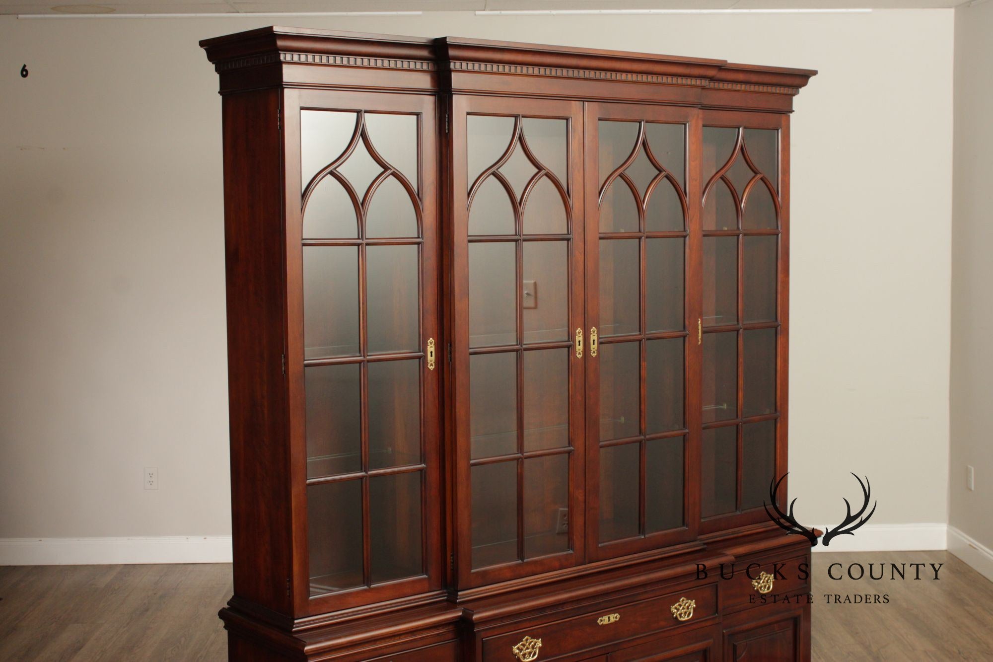 Statton Georgian Style Cherry China Cabinet