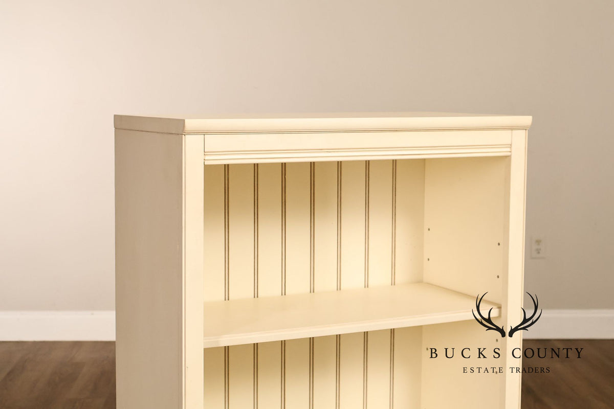 Ethan Allen Pair of Painted Open Bookcases