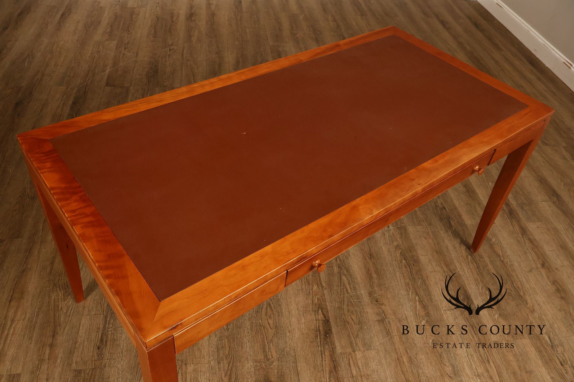 Copeland Furniture Leather Top Cherry Writing Desk