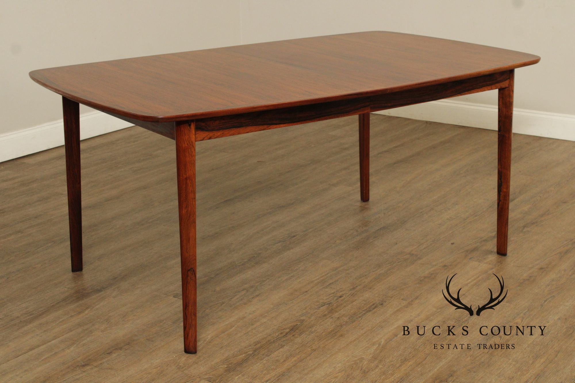 H.P. Hansen Danish Modern Rosewood Expandable Dining Table