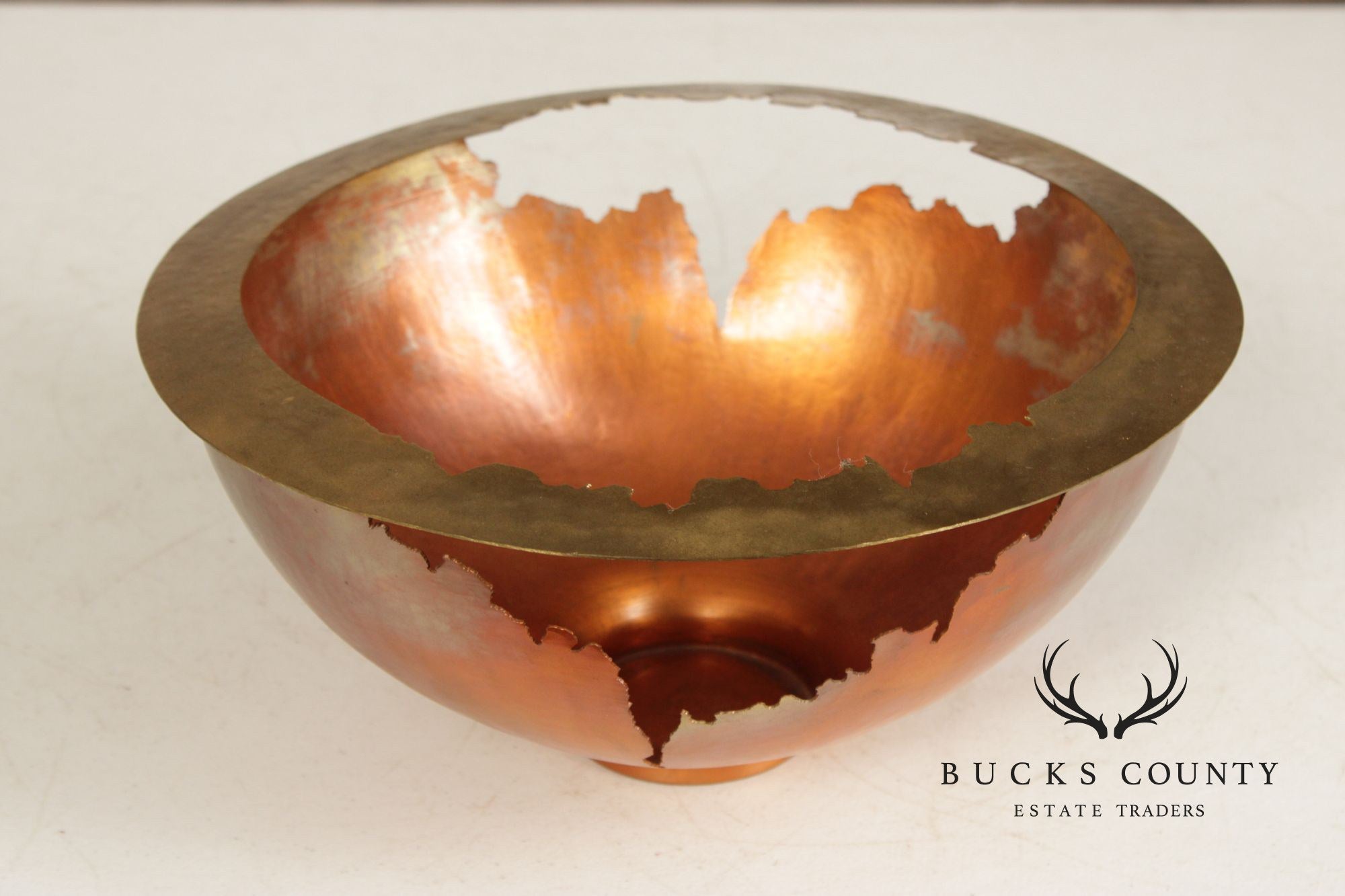 Thomas Roy Markusen Studio Copper And Brass Decorative Bowl